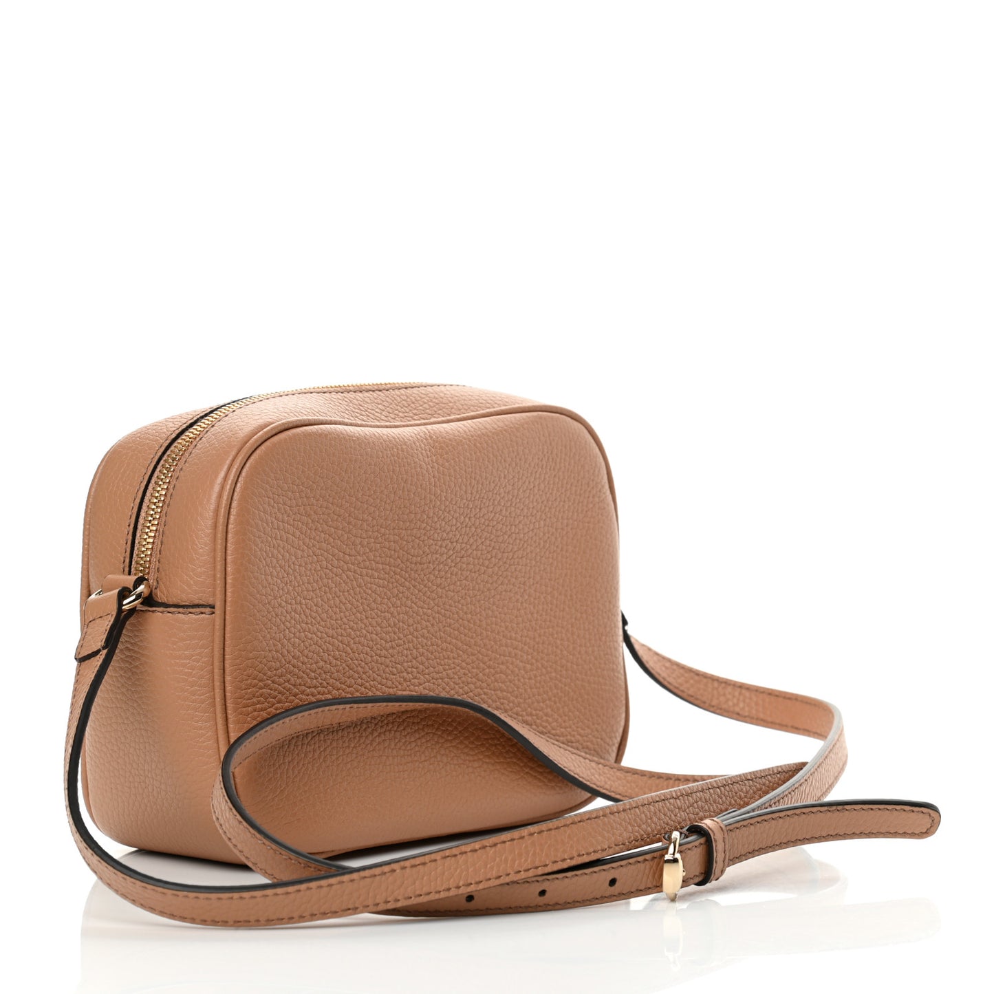 Pebbled Calfskin Small Soho Disco Bag Camelia
