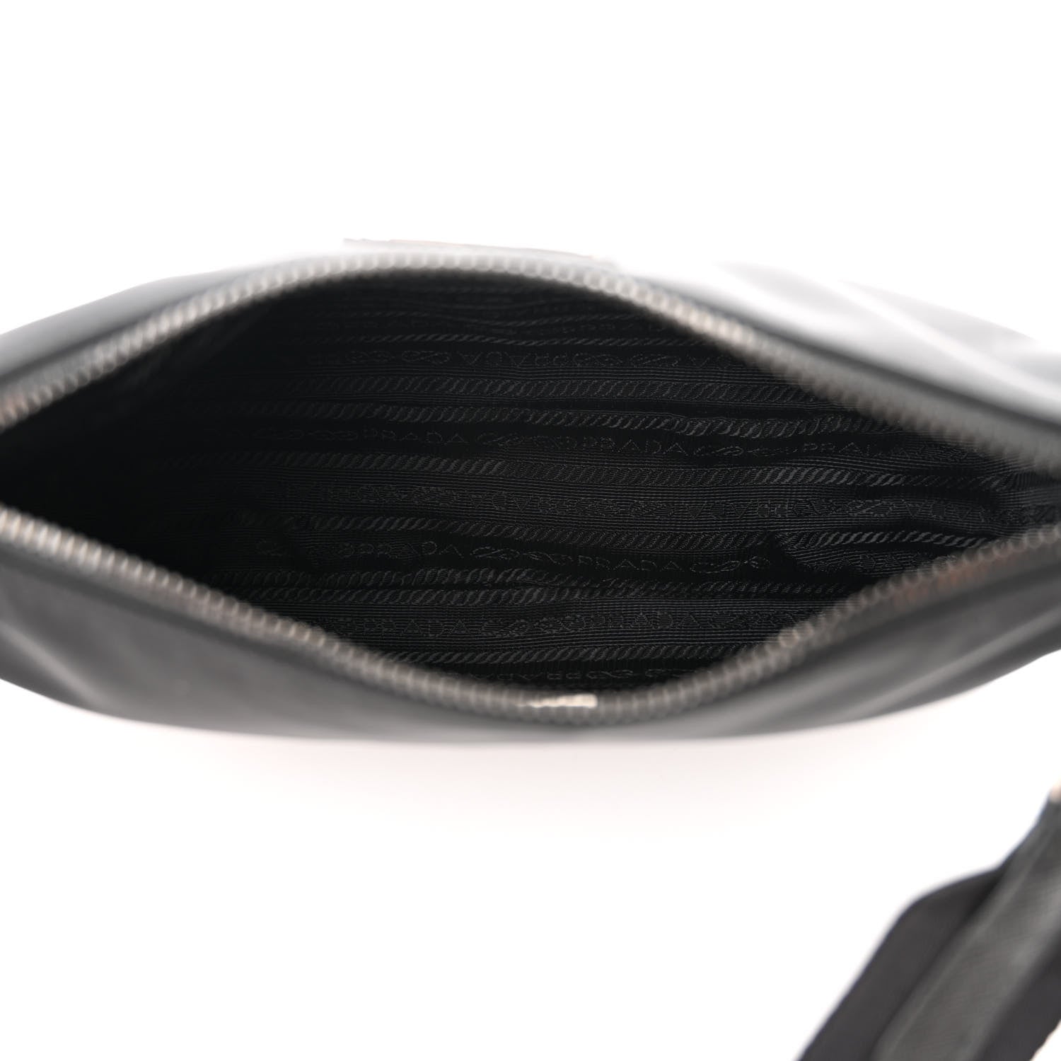 Prada Re-Nylon Saffiano Pocket Zippered Shoulder Bag Black 5 of 10