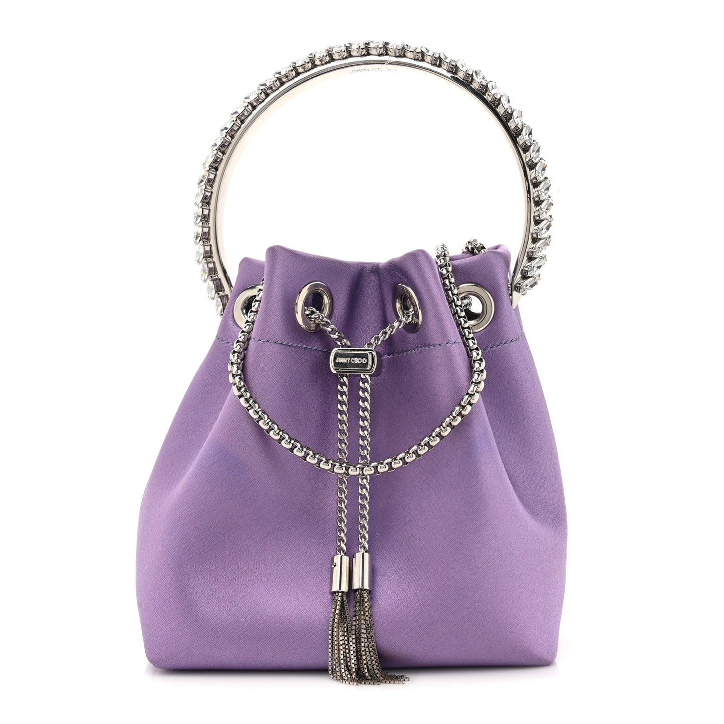 Satin Crystal Embellished Bon Bon Bag Wisteria