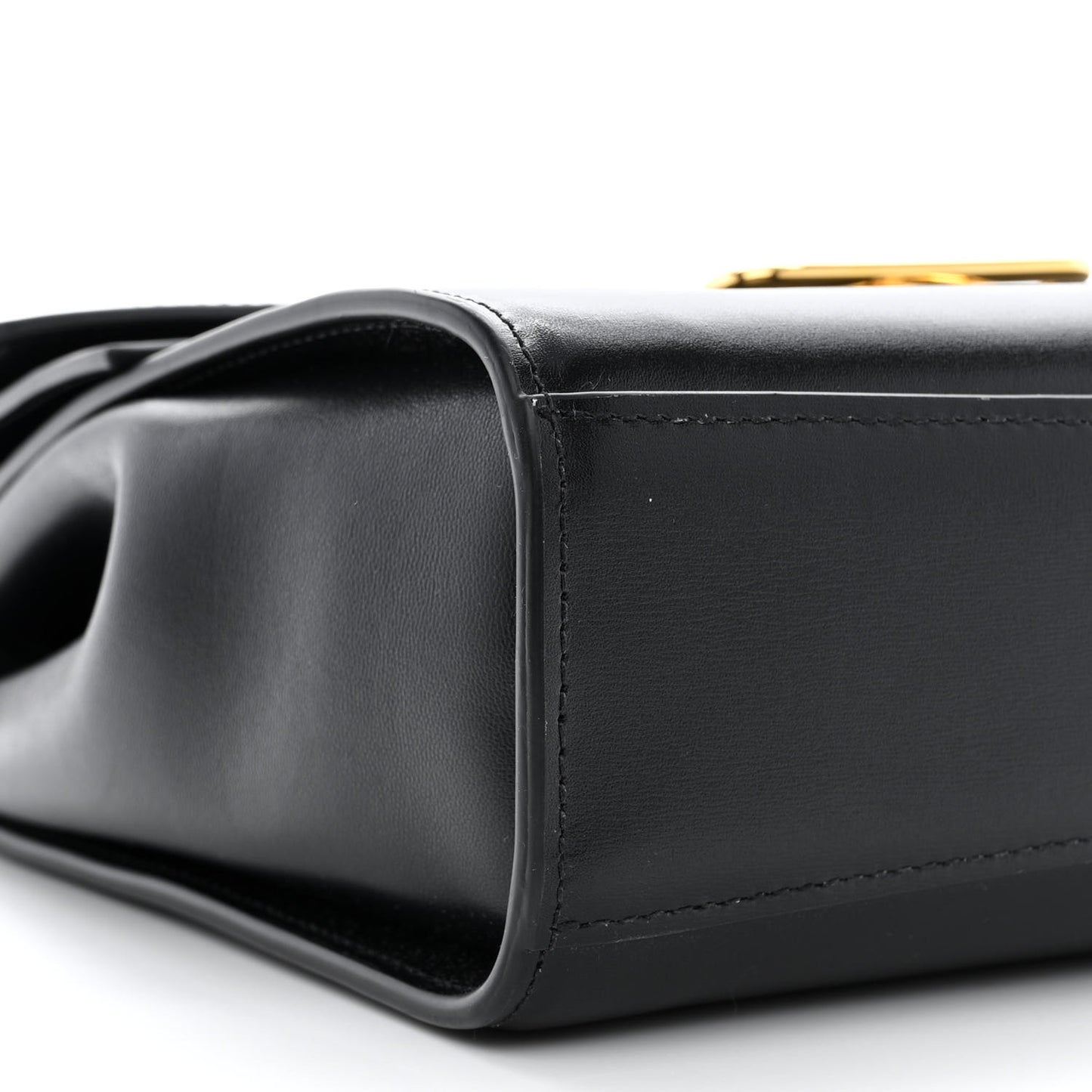 Box Calfskin Nappa Clip Bag Black