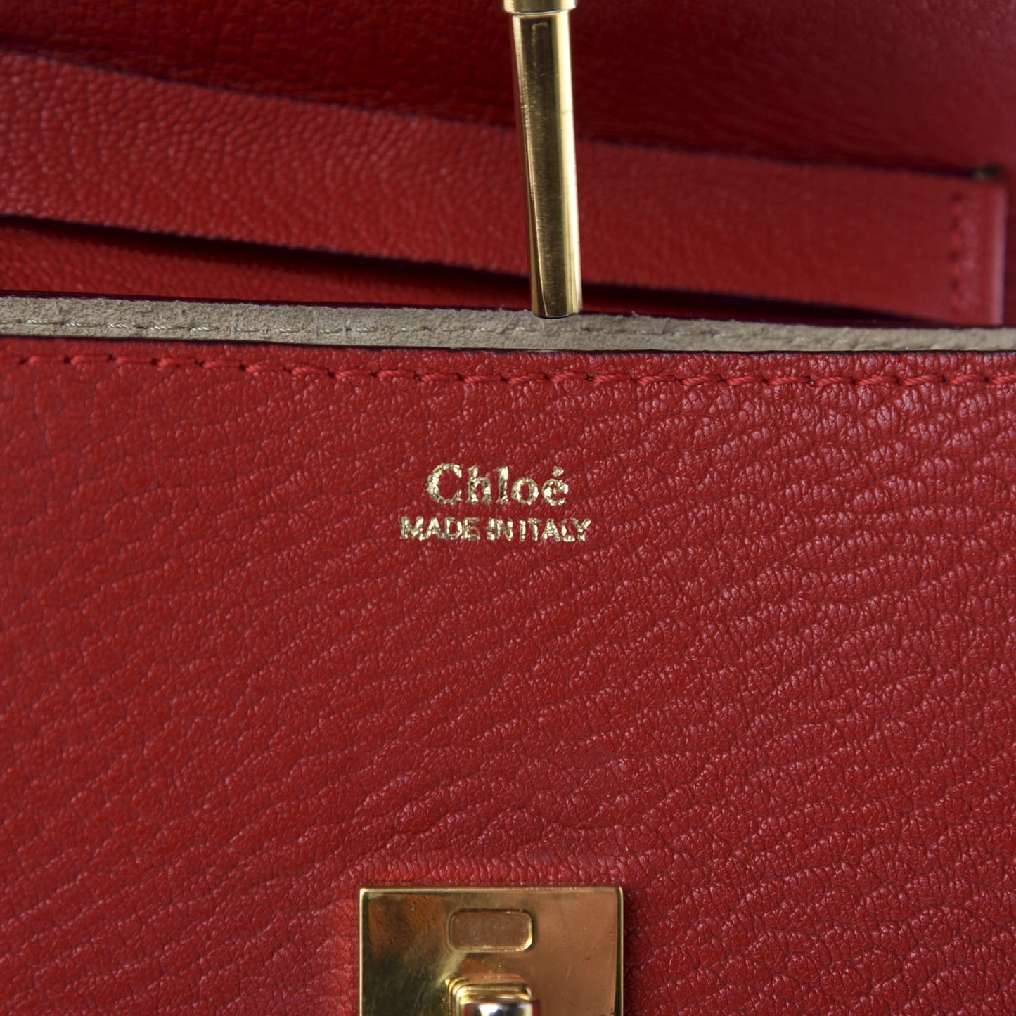 Grained Lambskin Mini Drew Shoulder Bag Plaid Red