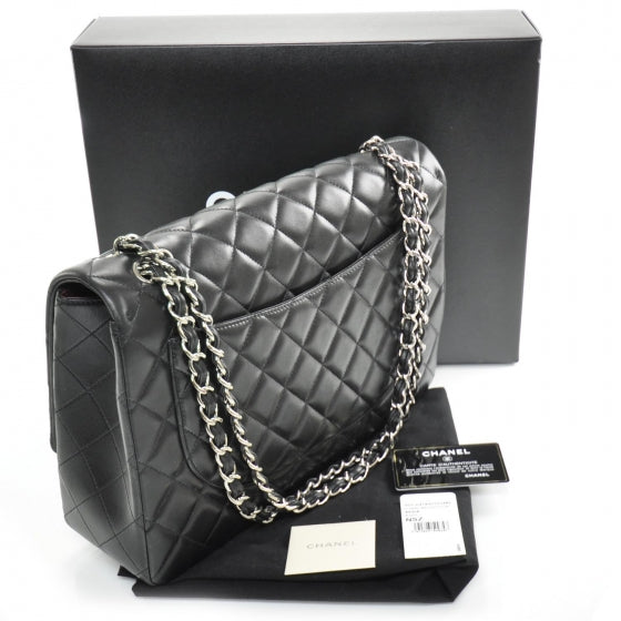 Chanel Lambskin Maxi Single Flap Black SHW 3 of 11