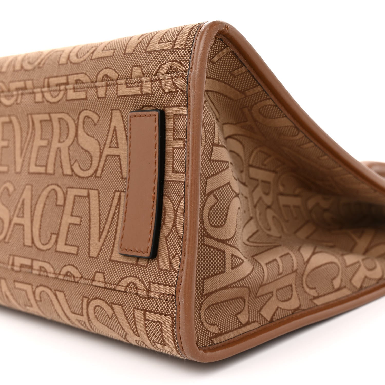 Versace Jacquard Canvas Large Allover Medusa Tote Beige 9 of 16