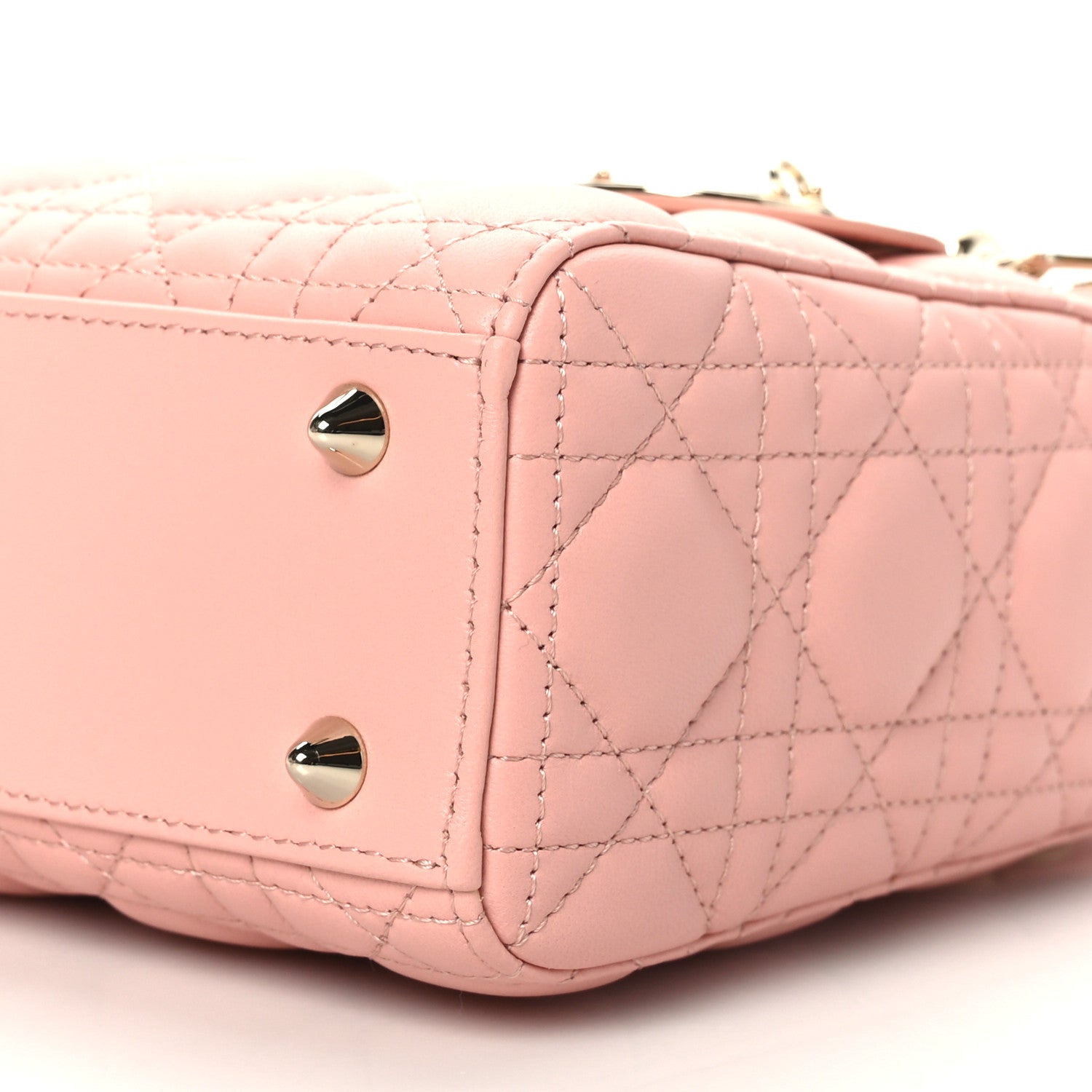 Christian Dior Lambskin Cannage Small My ABCDior Lady Dior Rose Clair 8 of 8
