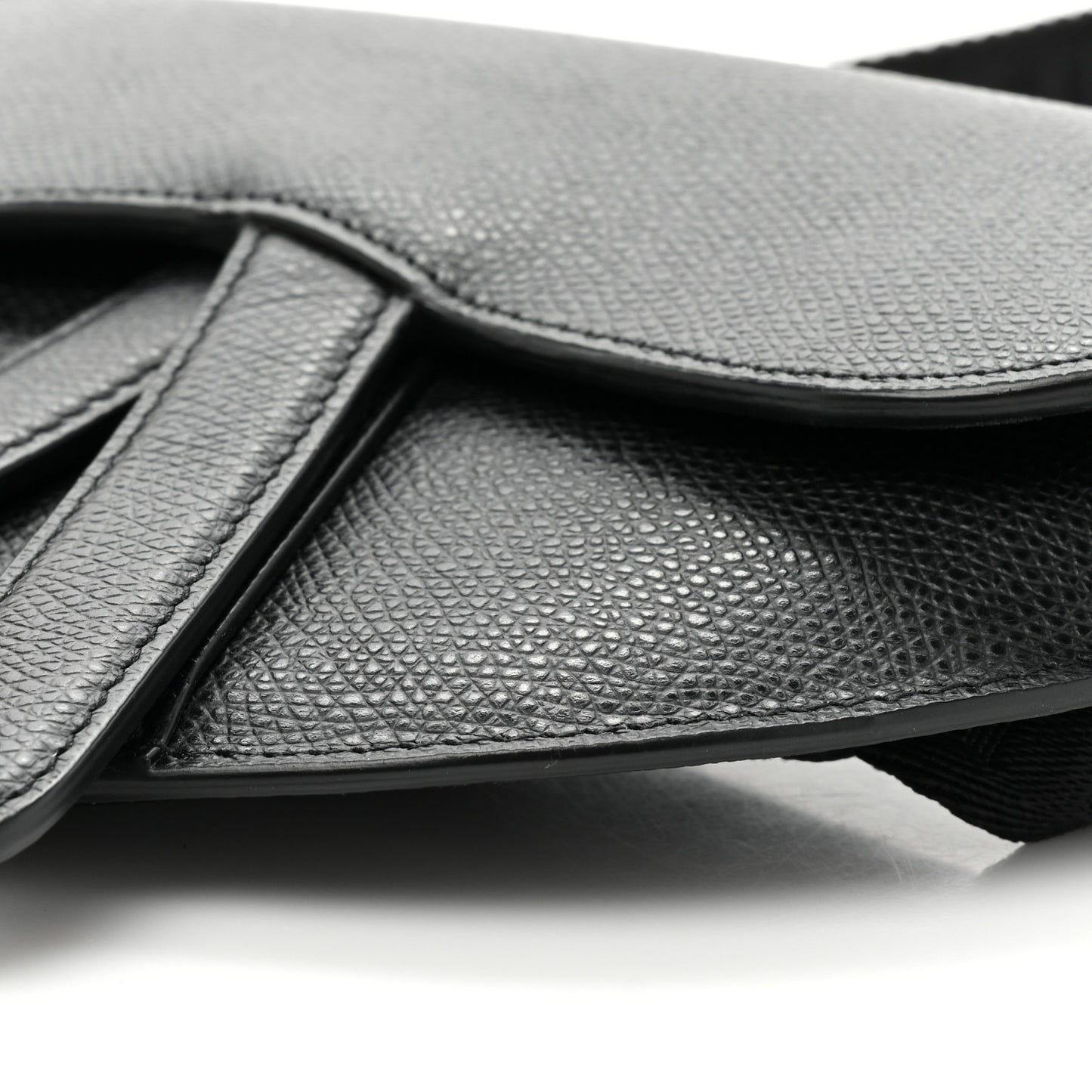 Calfskin Saddle Belt Bag Black