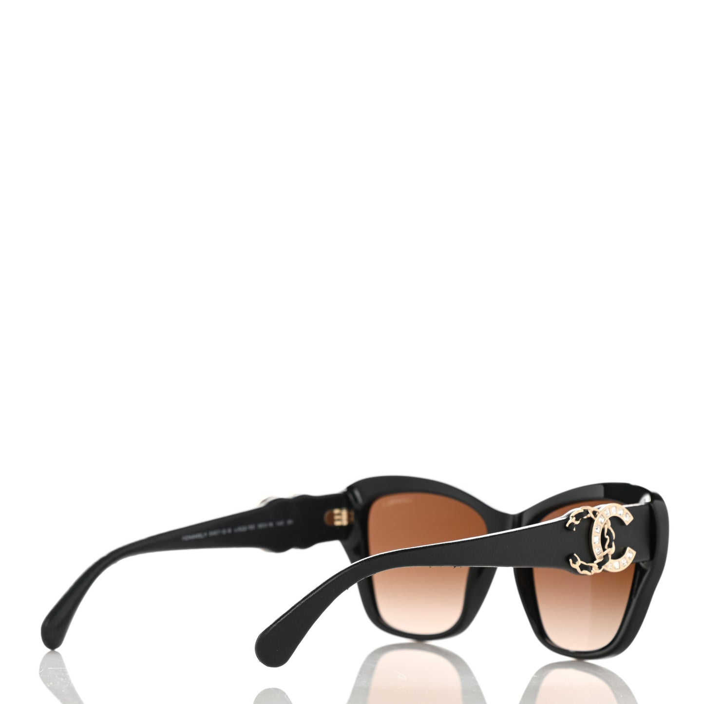 Acetate Lambskin CC Sunglasses 5457-Q-A Black