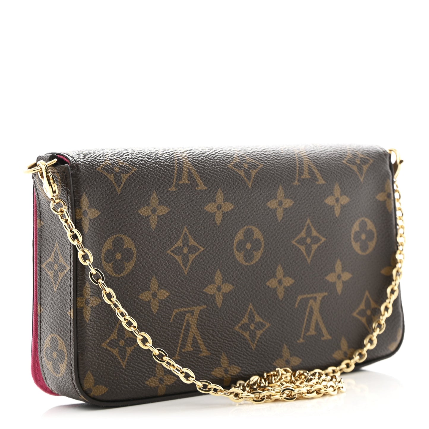 Monogram 2021 Christmas Animation Hollywood Pochette Felicie Chain Wallet Fuchsia