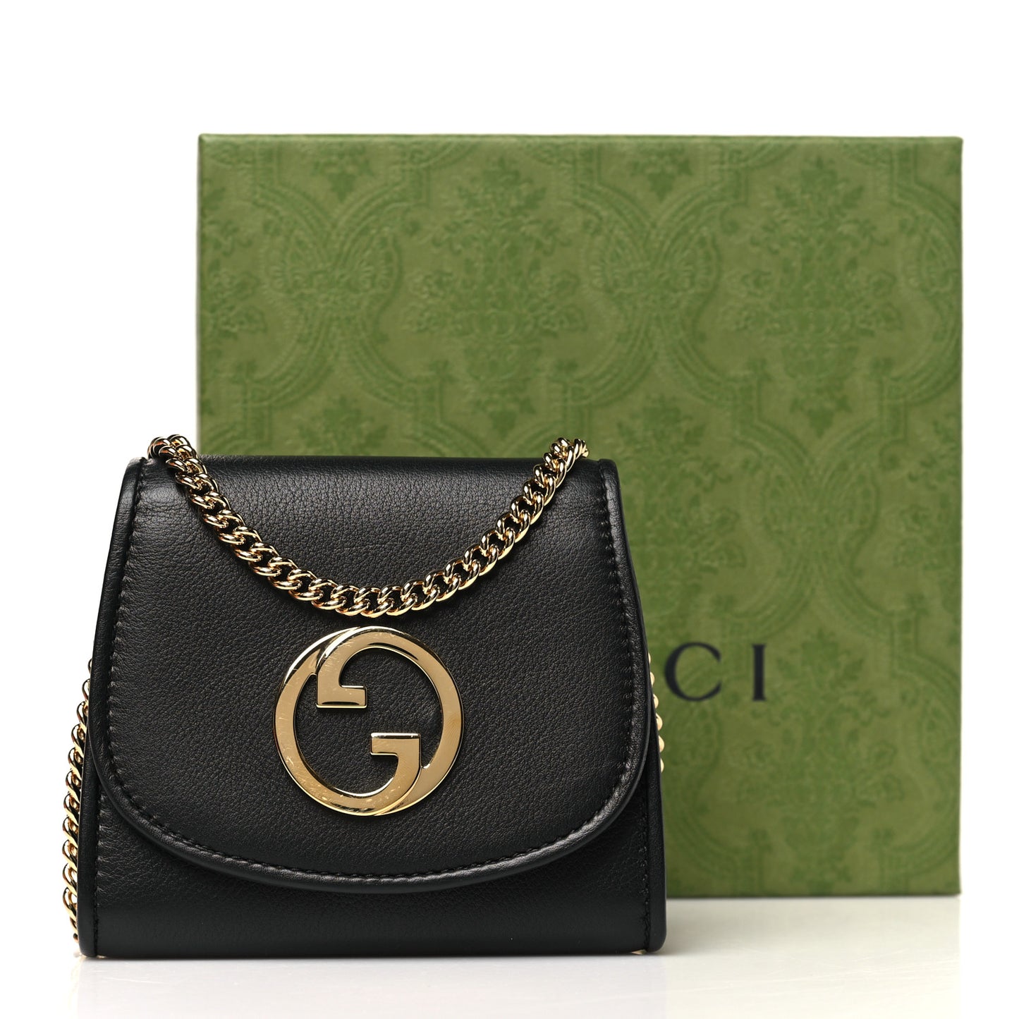 Roxy Calfskin Medium Blondie Chain Wallet Black