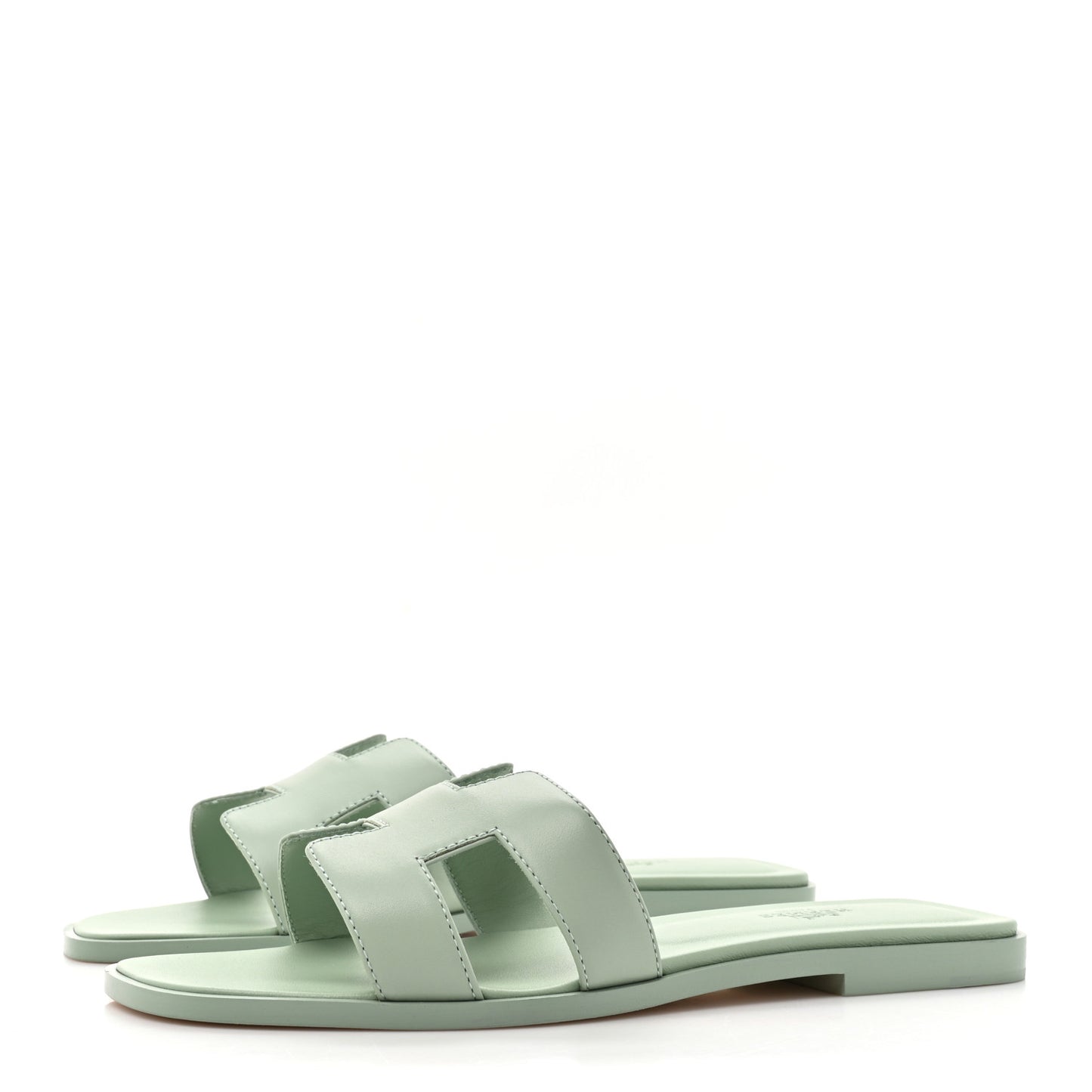Calfskin Oran Sandals 38 Vert D'eau