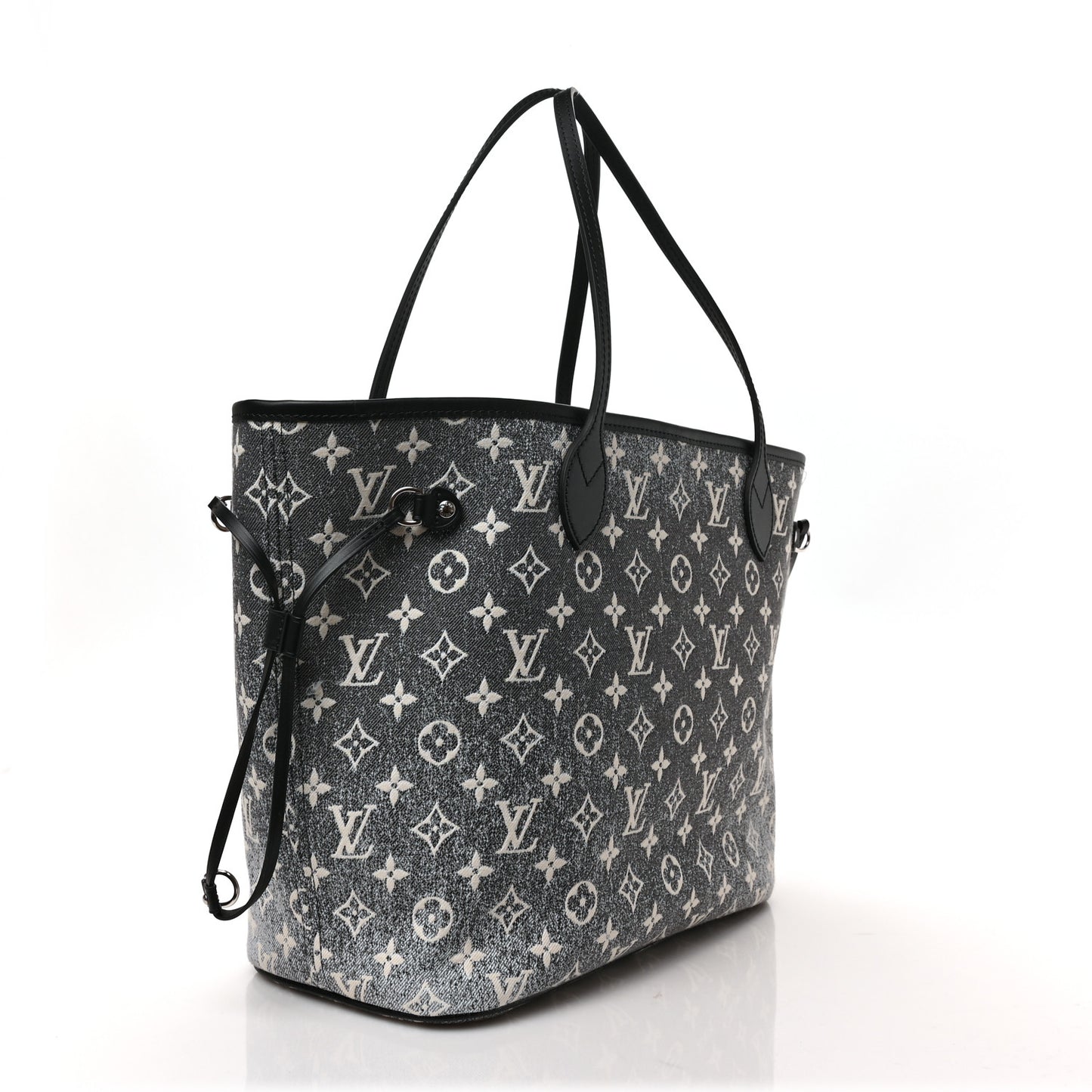 Denim Monogram Jacquard Neverfull MM Grey