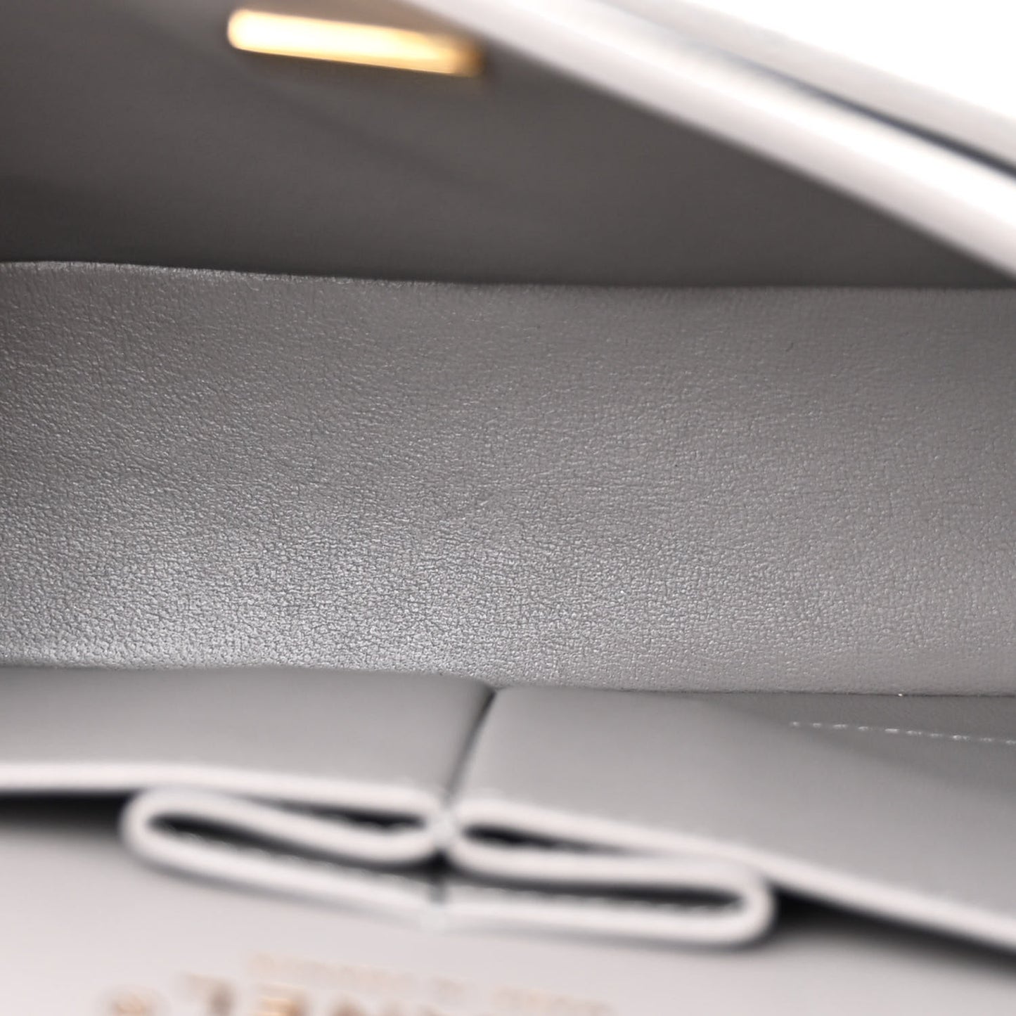 Caviar Quilted Small Double Flap Grey