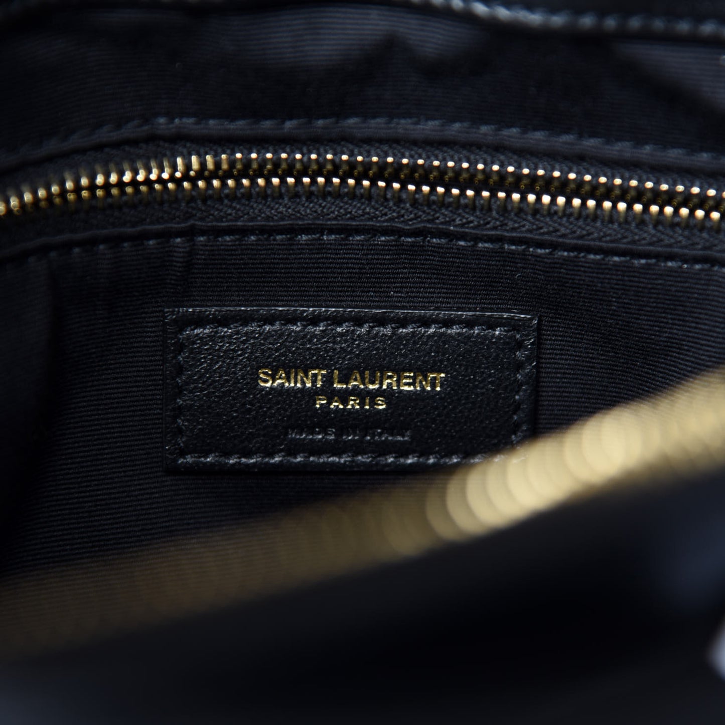 Calfskin Y Quilted Monogram Medium Loulou Chain Satchel Black