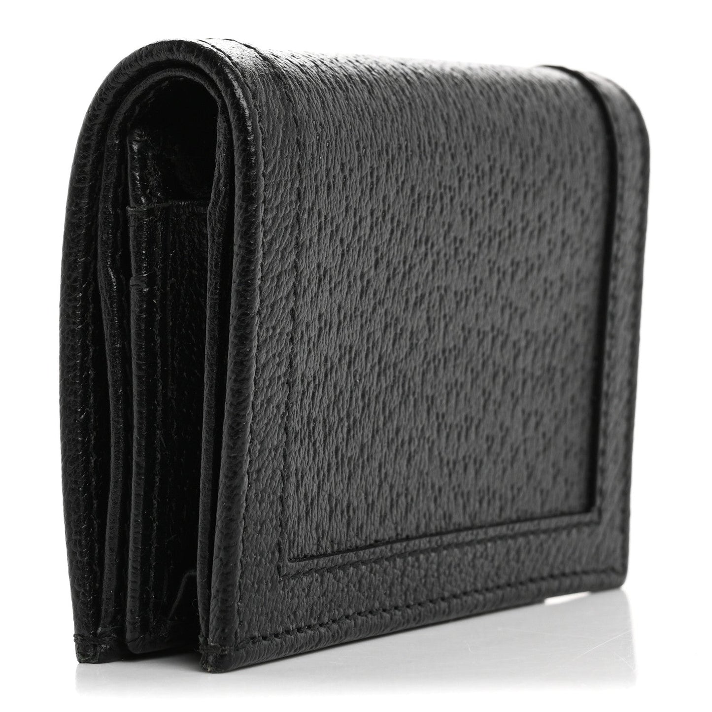 Wonka Grain Calfskin Diana Card Case Wallet Black
