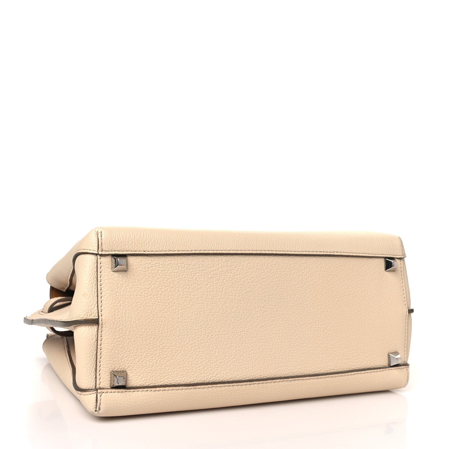 MCM Grained Calfskin Medium Milla Tote Natural 4 of 9