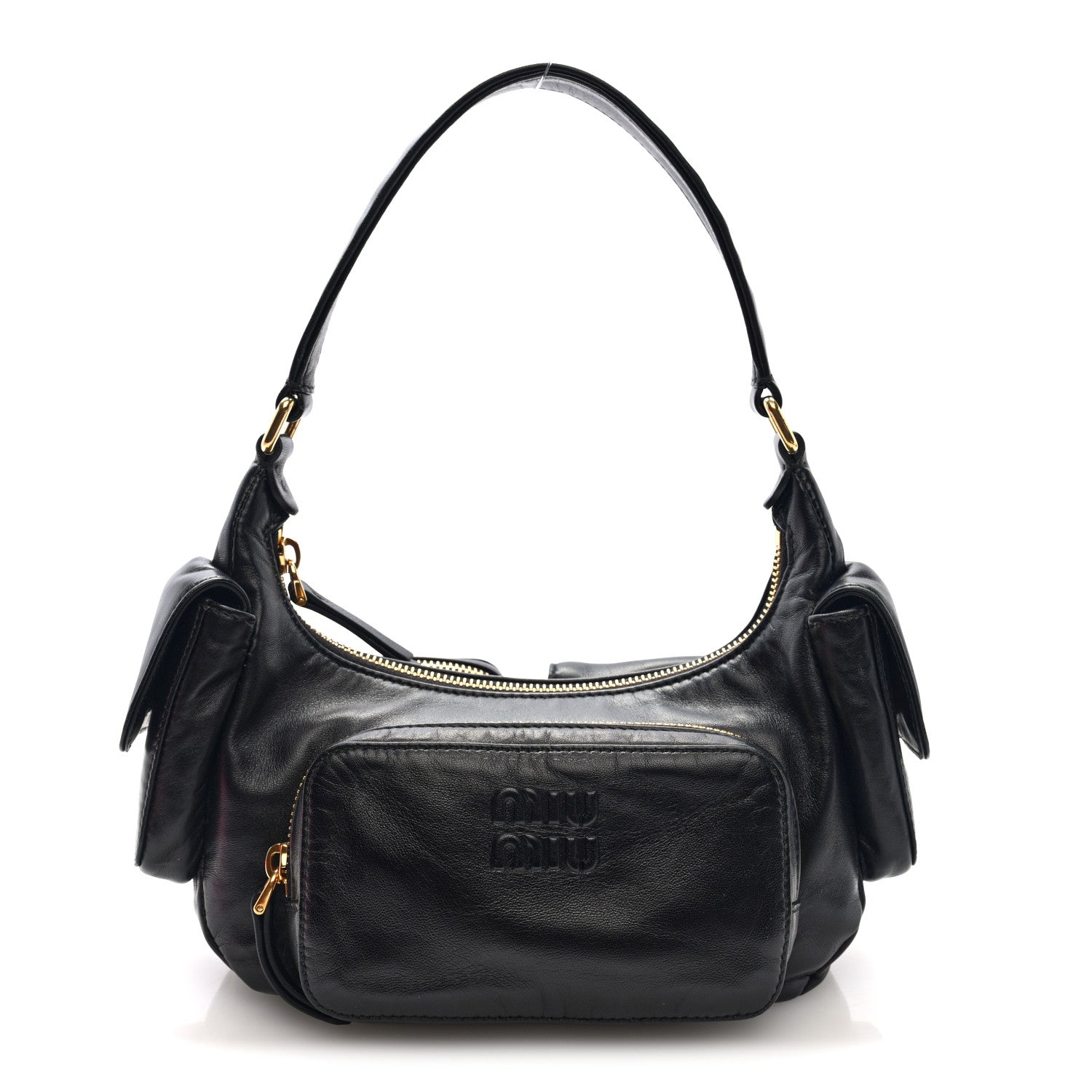 Miu Miu Nappa Multi Pocket Hobo Black 1828415 – FASHIONPHILE