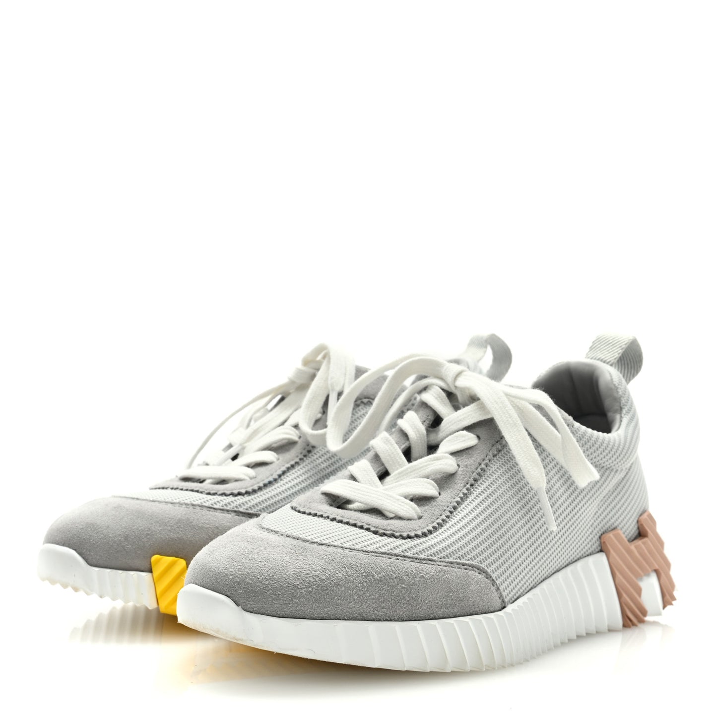 Air Mesh Suede Goatskin Bouncing Sneakers 36 Gris Temperance