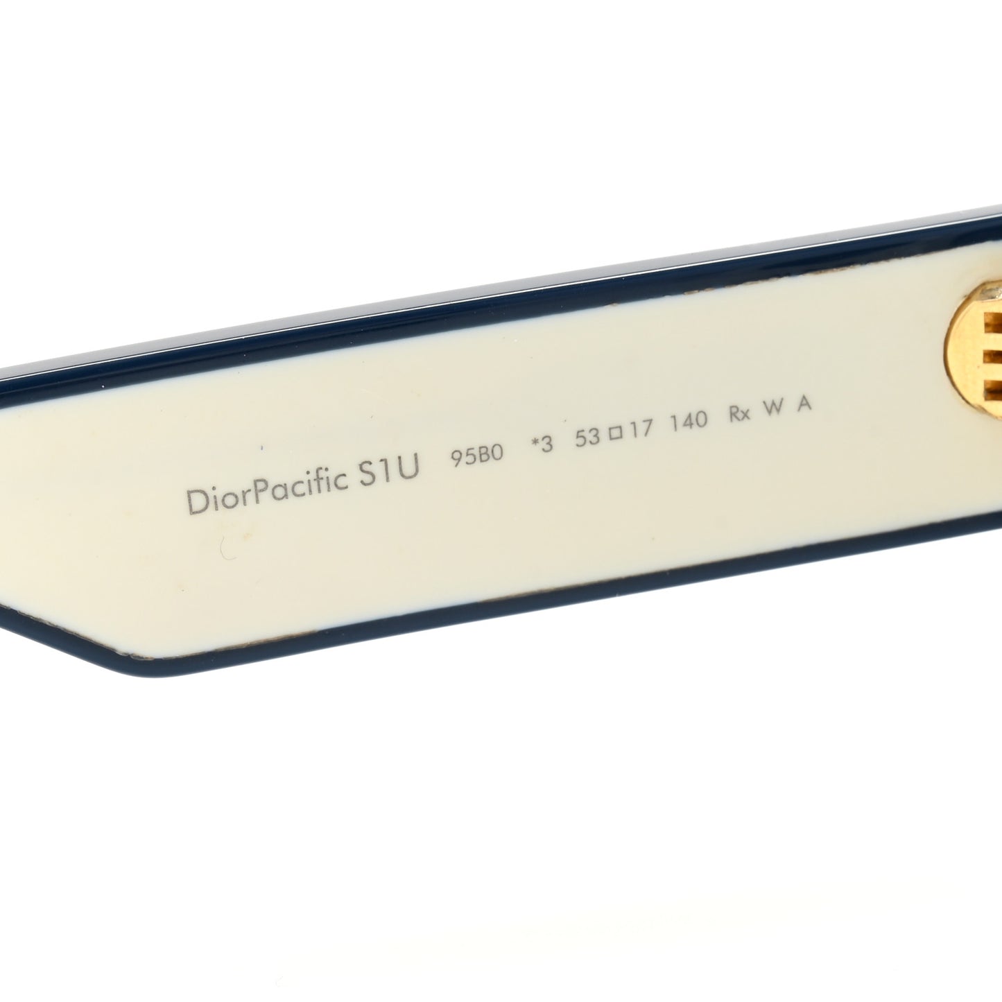 Diorpacific S1U Square Sunglasses White Blue