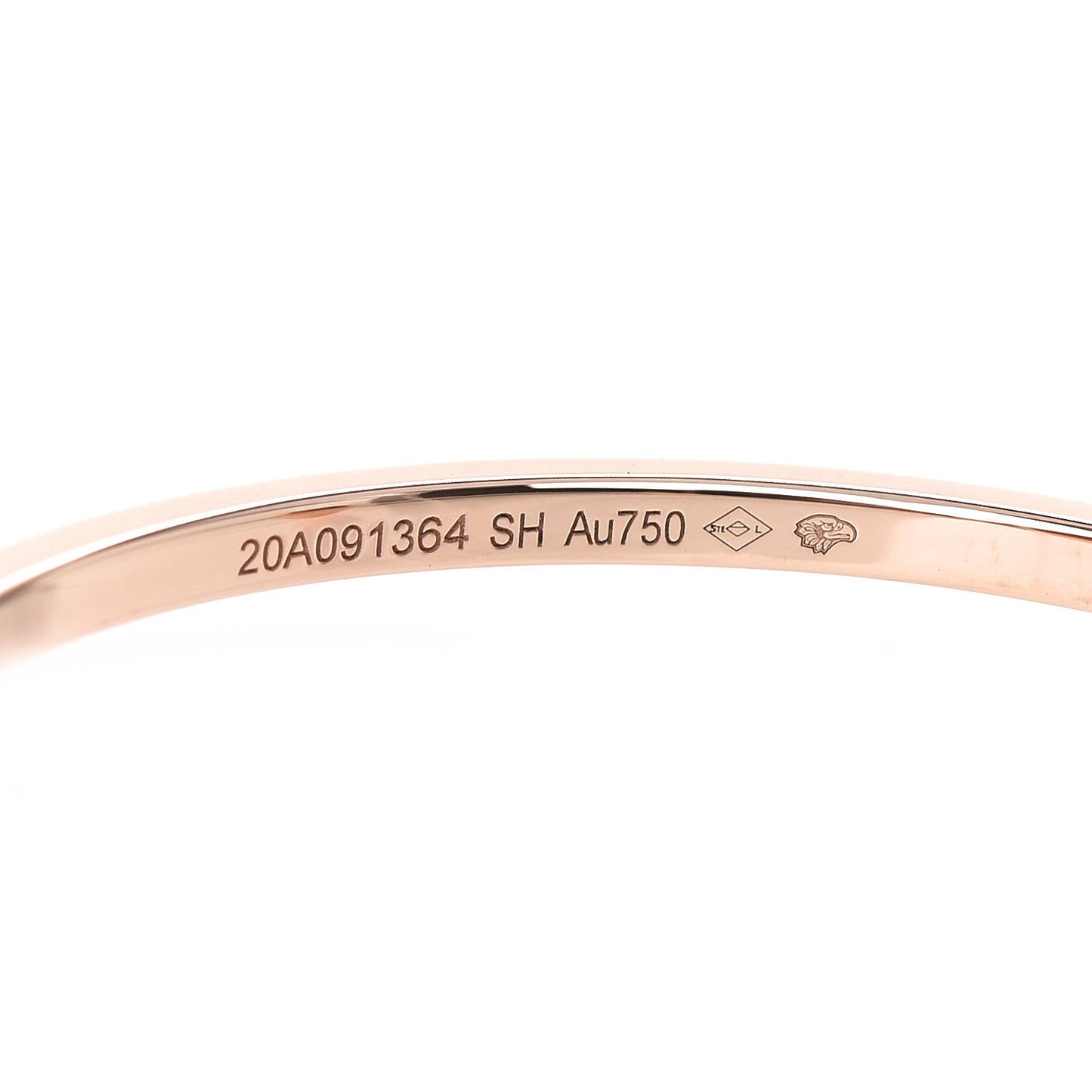 18K Rose Gold Diamond MM Chaine d'Ancre Verso Bracelet SH