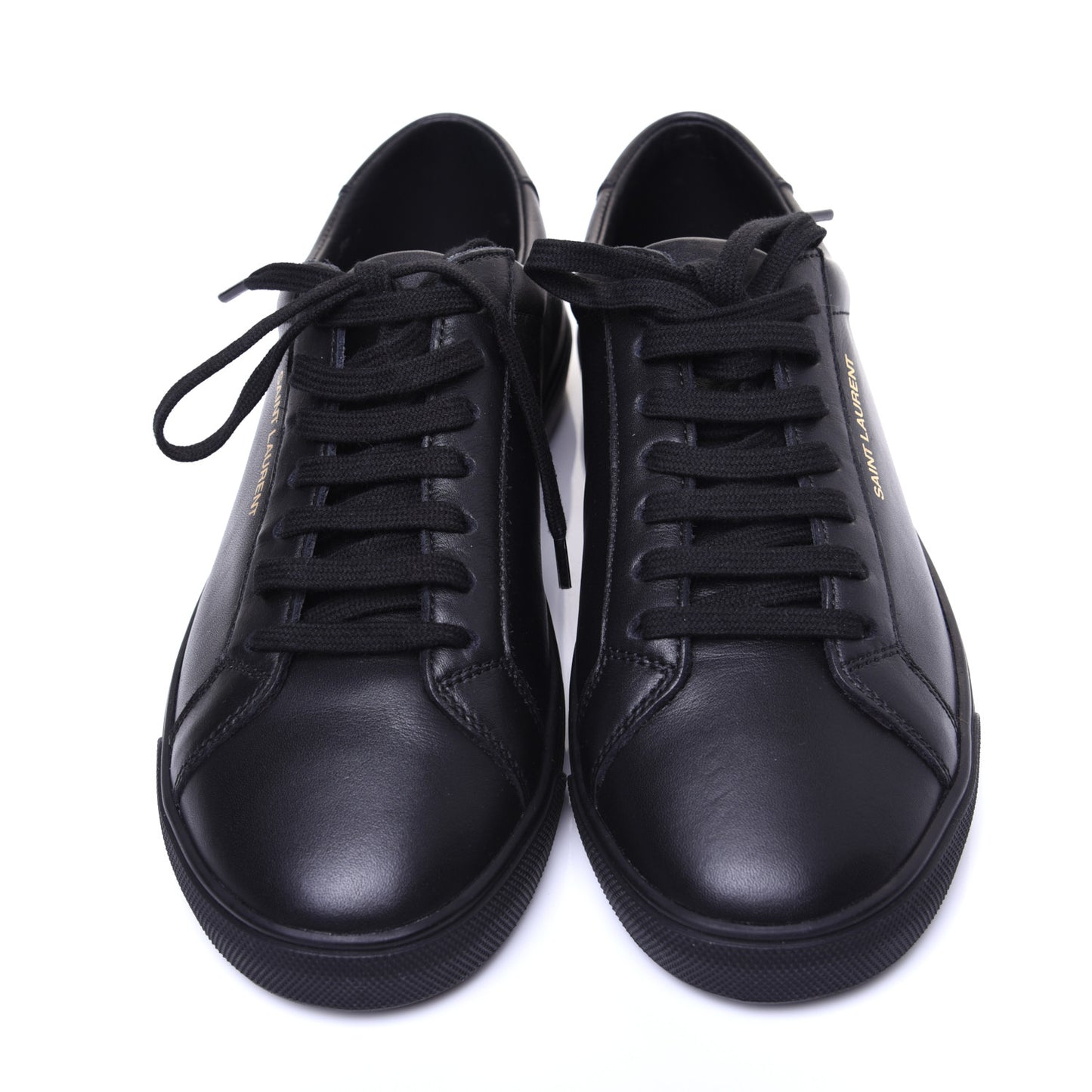 Calfskin Womens Andy Low Top Sneakers 38 Black