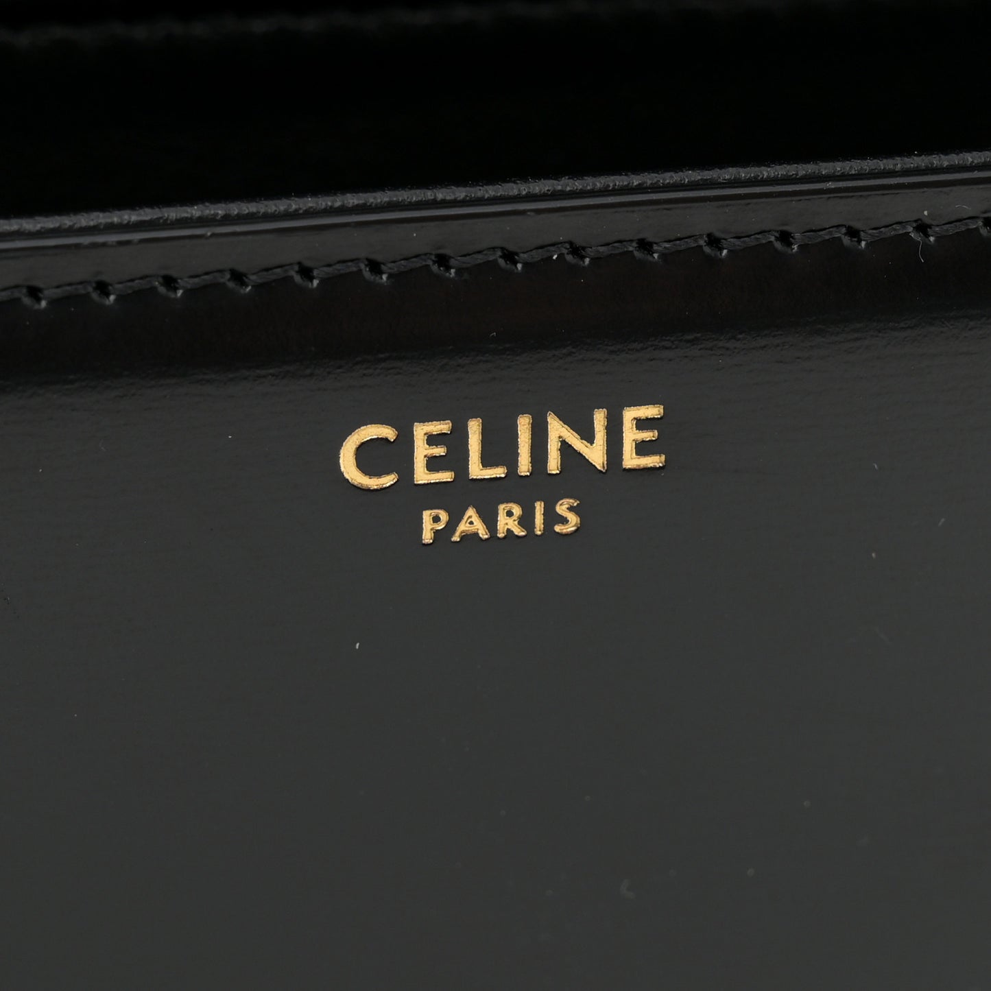 Shiny Calfskin Medium Triomphe Black