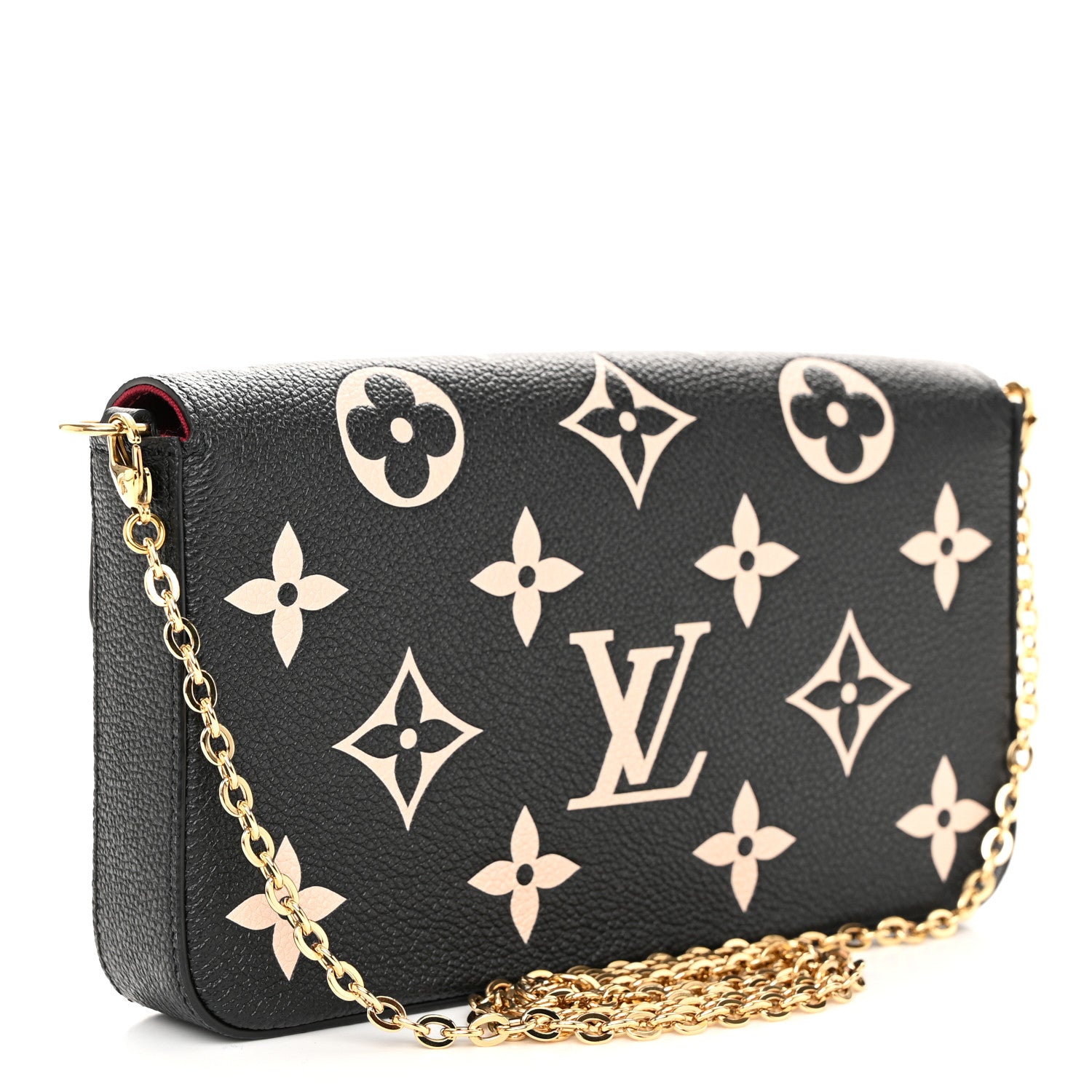 Louis Vuitton Empreinte Monogram Giant Felicie Pochette Black Beige 4 of 10