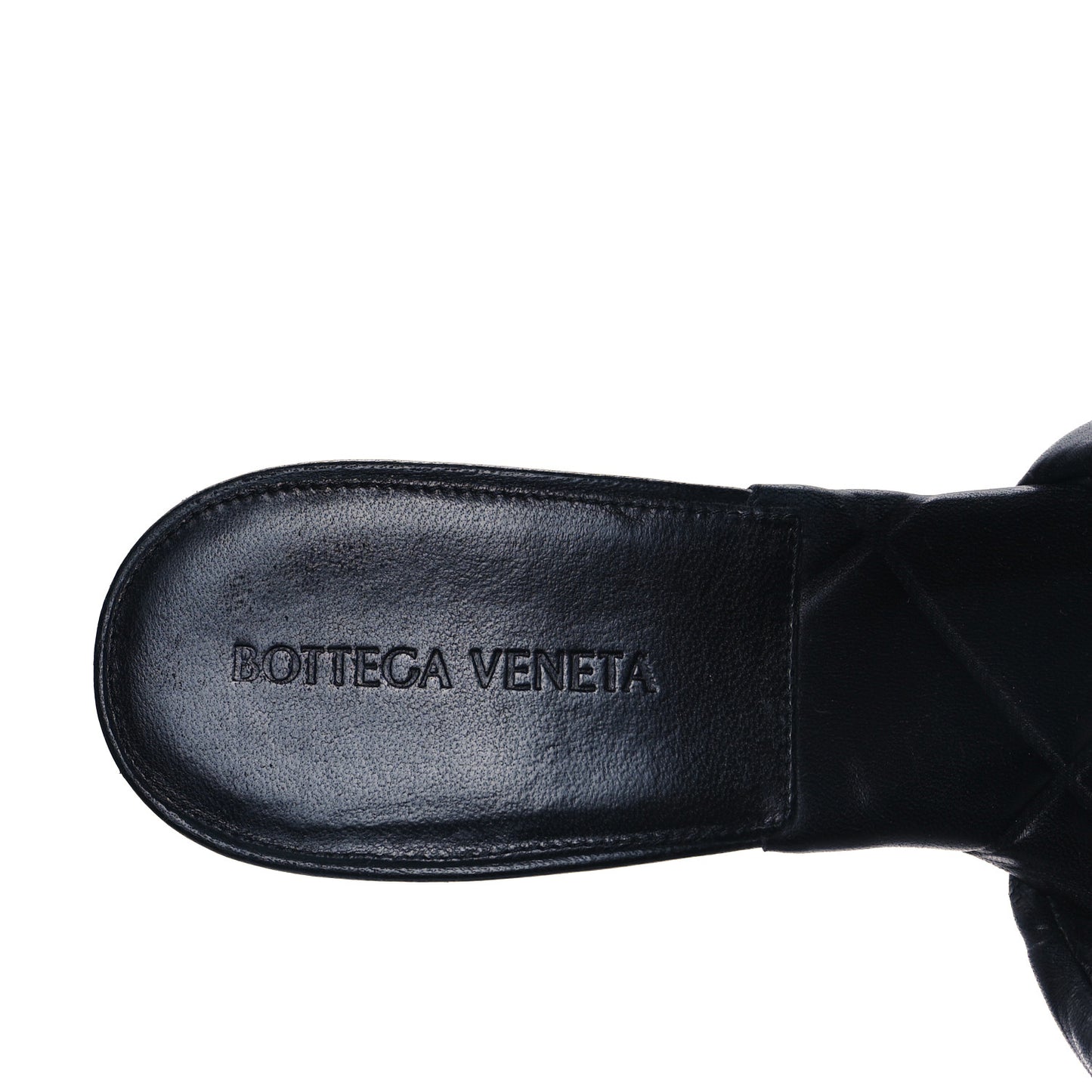 Nappa Quilted Rubber Lido Mule Sandals 41 Black