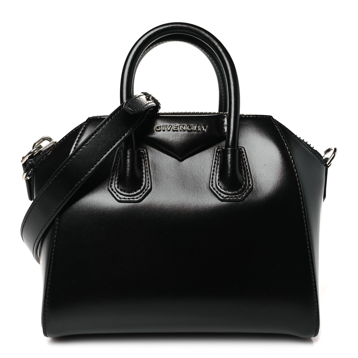 Givenchy Shiny Lord Calfskin Mini Antigona Black 1 of 10