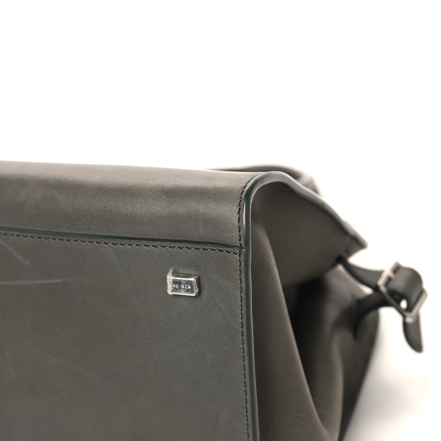 Polished Saddle Calfskin Soft Margaux 12 Koala Grey