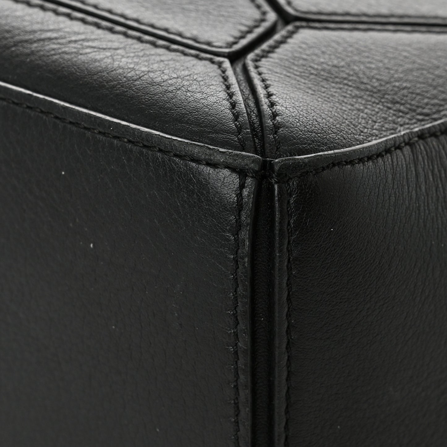 Calfskin Small Puzzle Bag Black