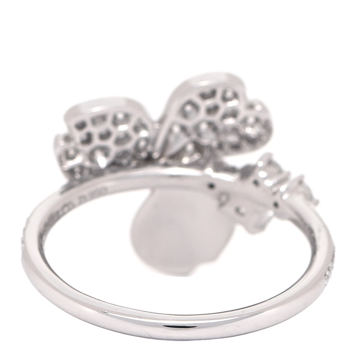 Platinum Diamond Paper Flowers Mixed Cluster Ring 52 6