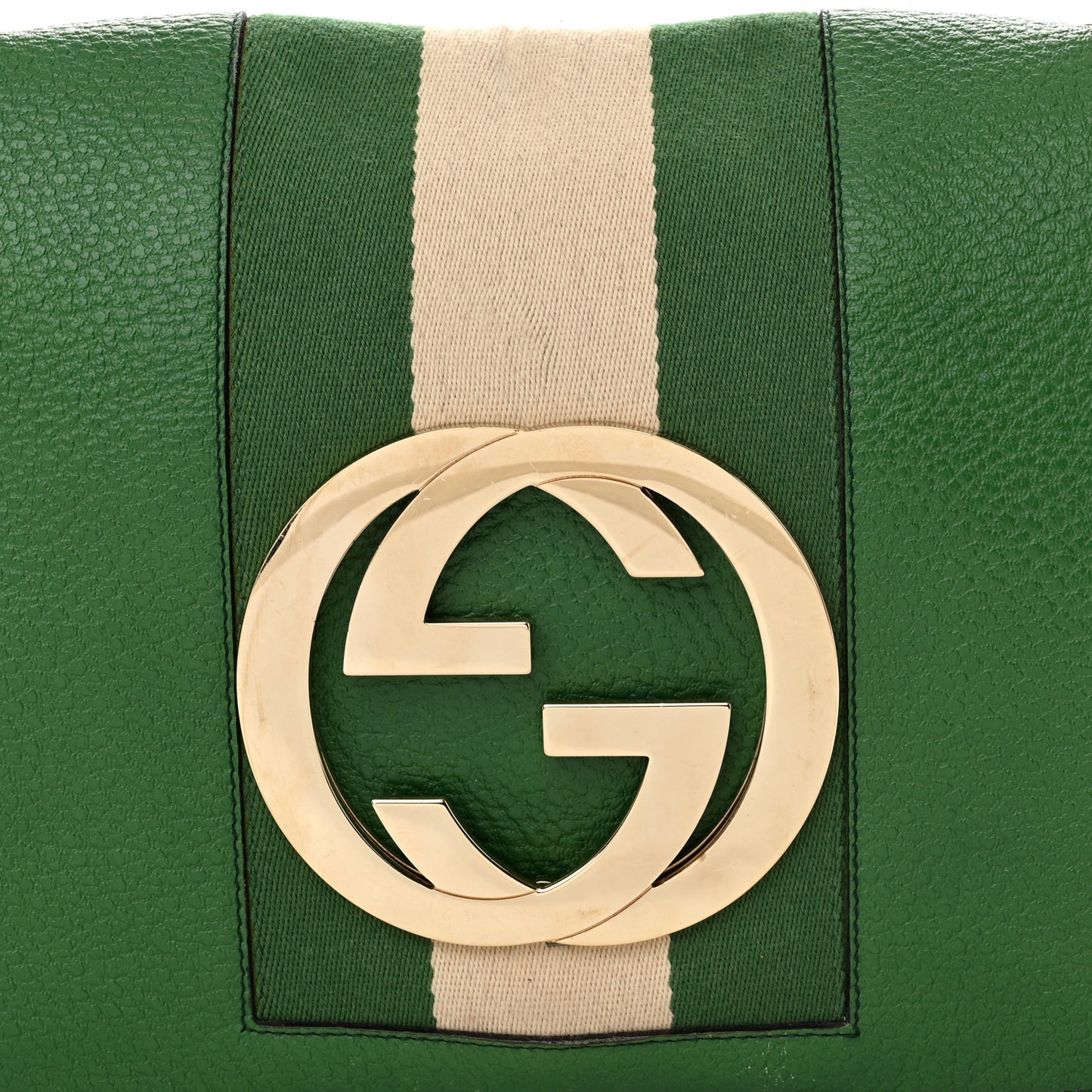 Pebbled Calfskin Web Blondie Hobo Green