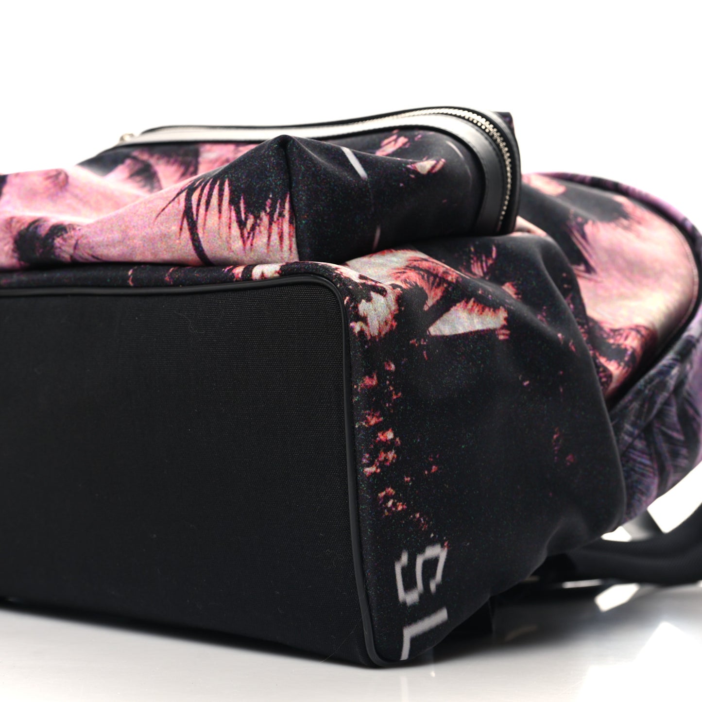 Canvas Palm Tree Sunset City Backpack Violet Black