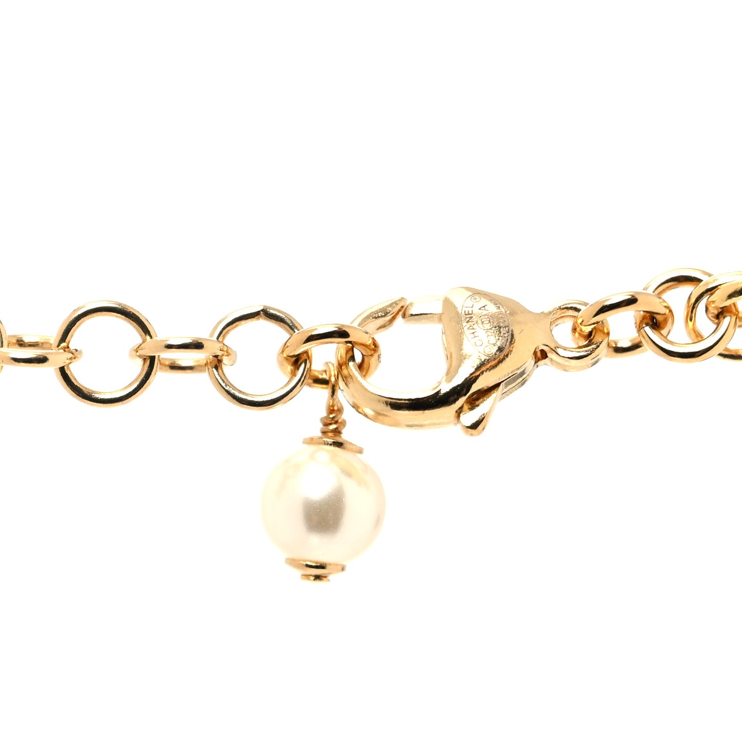 Graduated Pearl Crystal CC Short Necklace Gold Black Grey