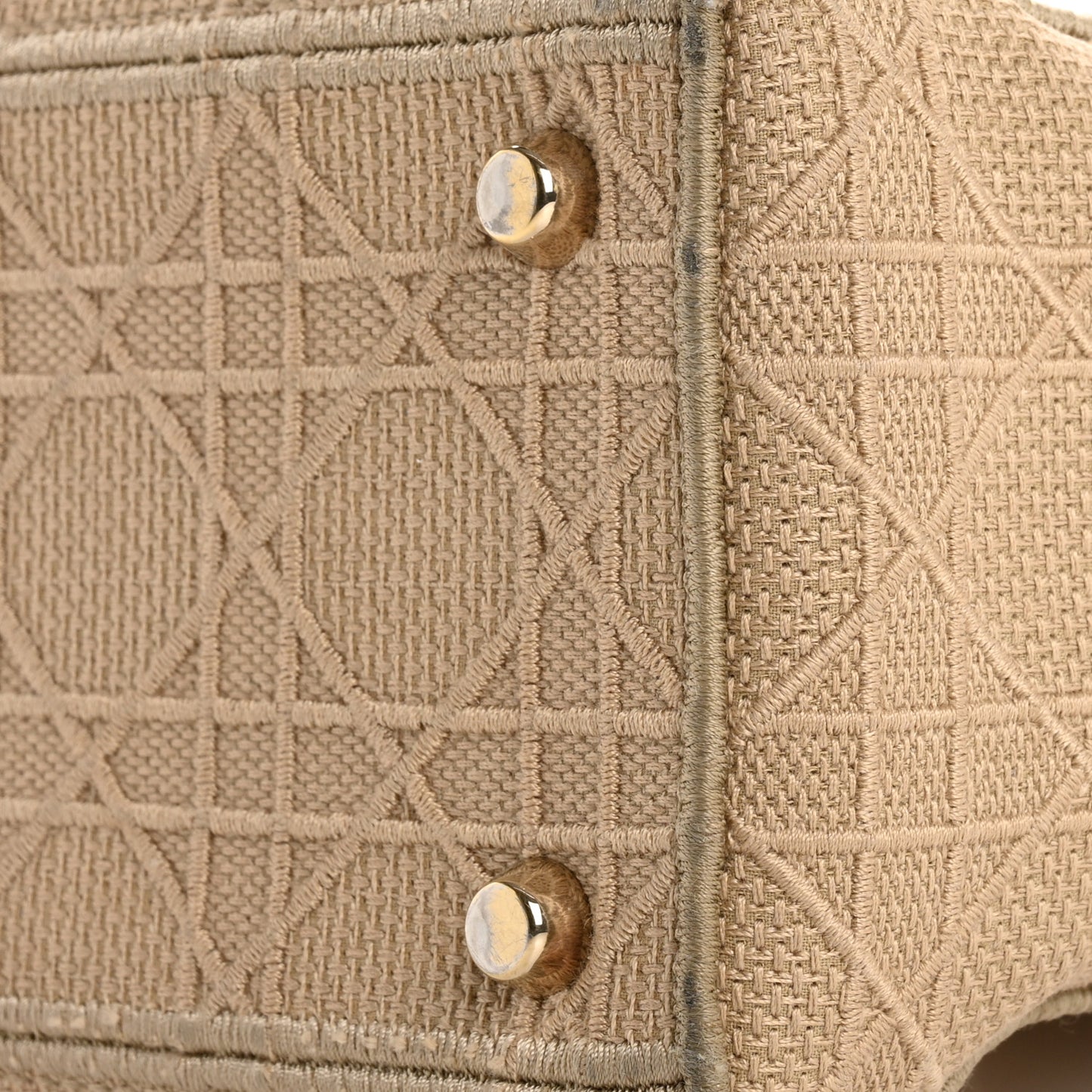 Canvas Embroidered Medium Lady D-Lite Beige