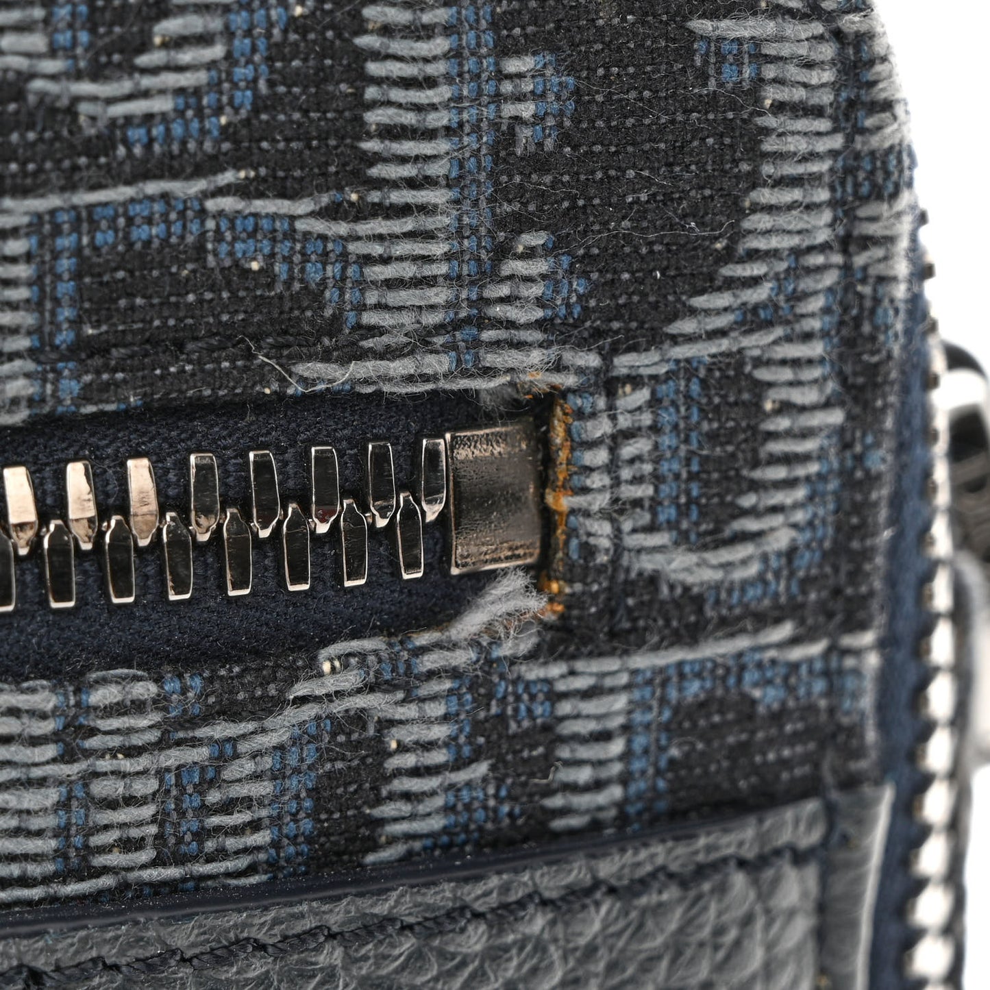 HOMME Oblique Jacquard Safari Messenger Navy Blue