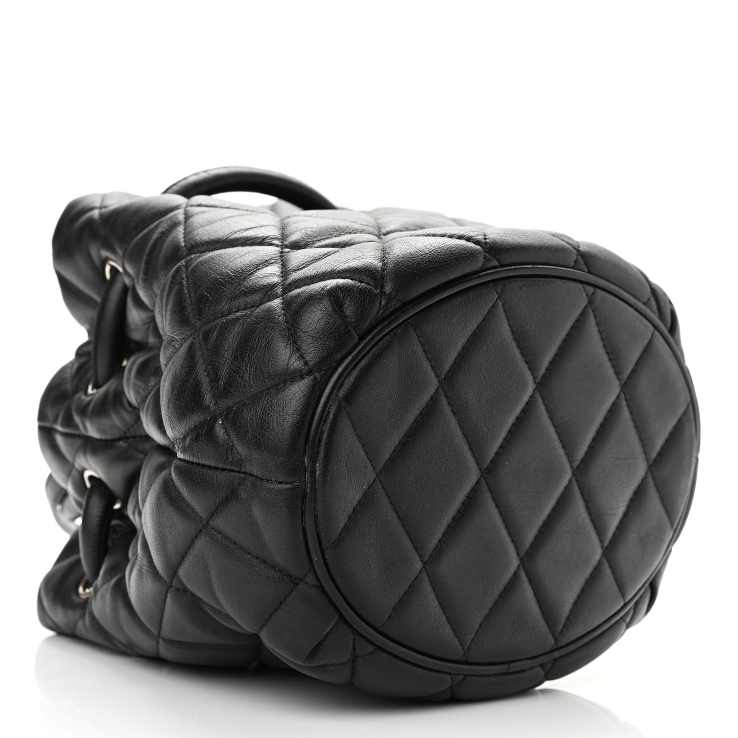 Nappa Calfskin Quilted Touch B Bucket Bag Black