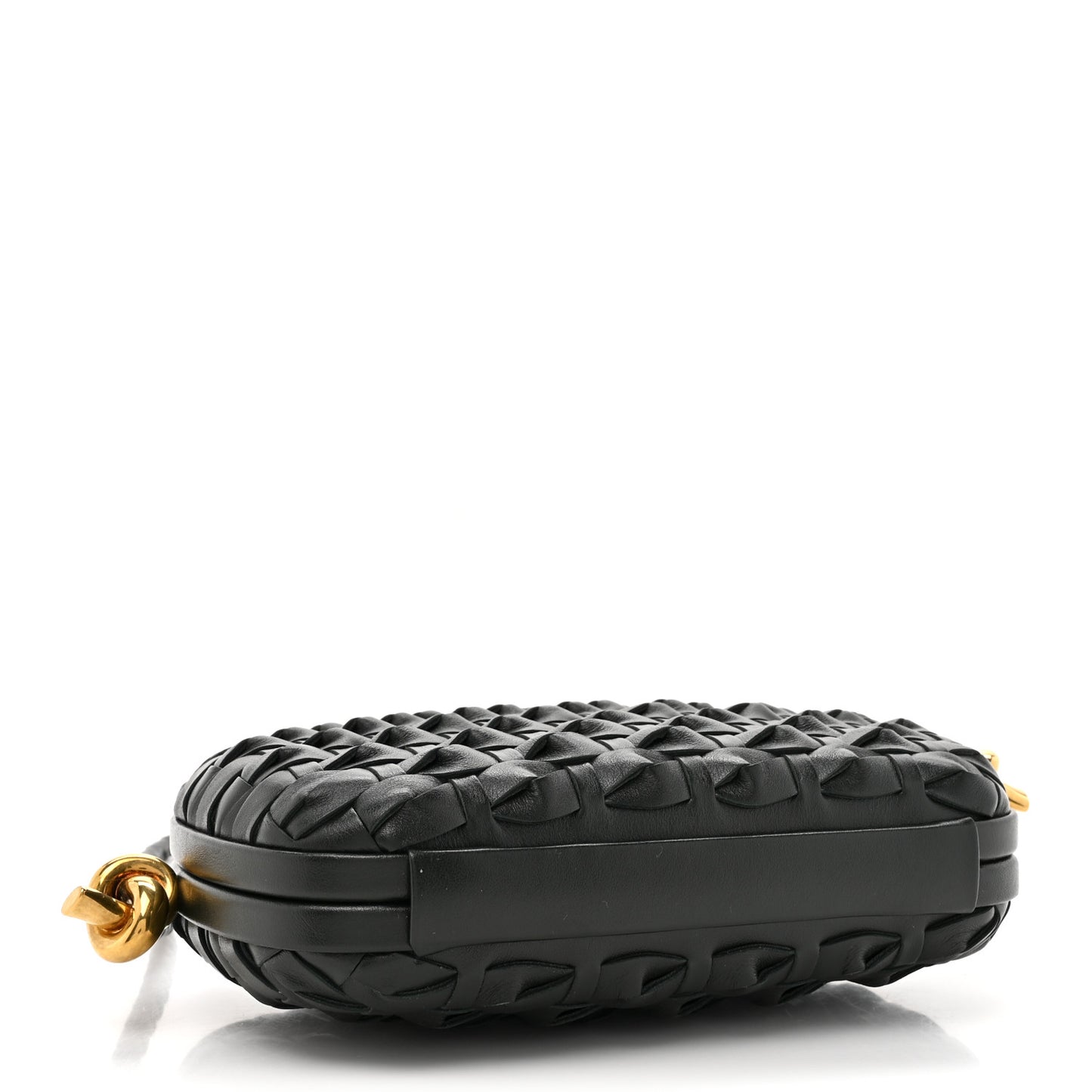 Grained Lambskin Intreccio Knot On Strap Black
