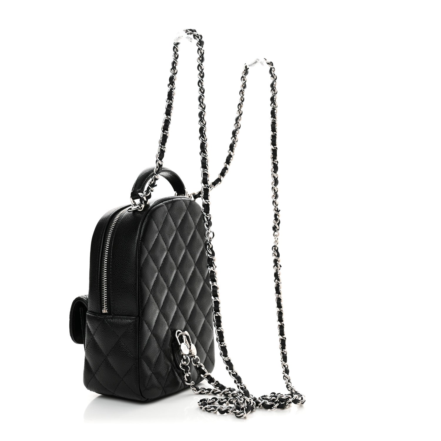 Chanel Caviar Quilted CC Mini Classic Backpack Black 3 of 11