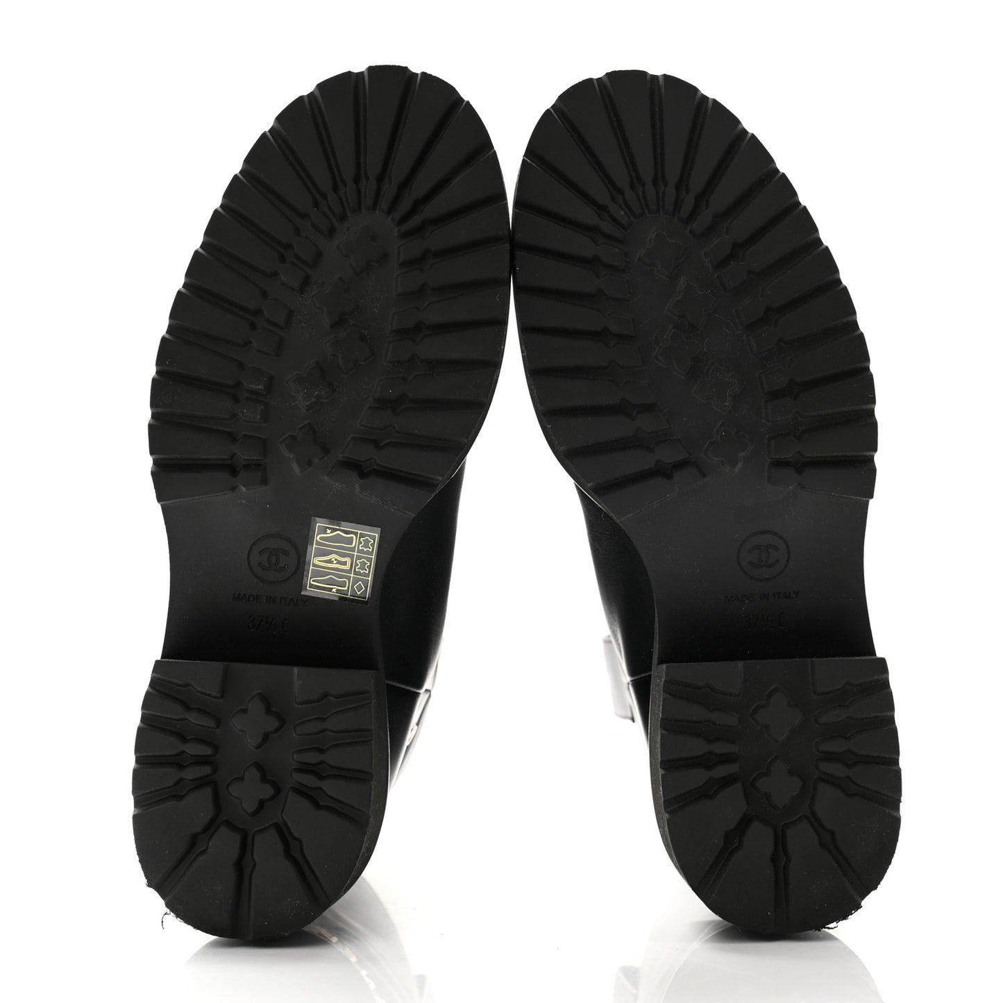 Calfskin CC Ankle Boots 37.5 Black