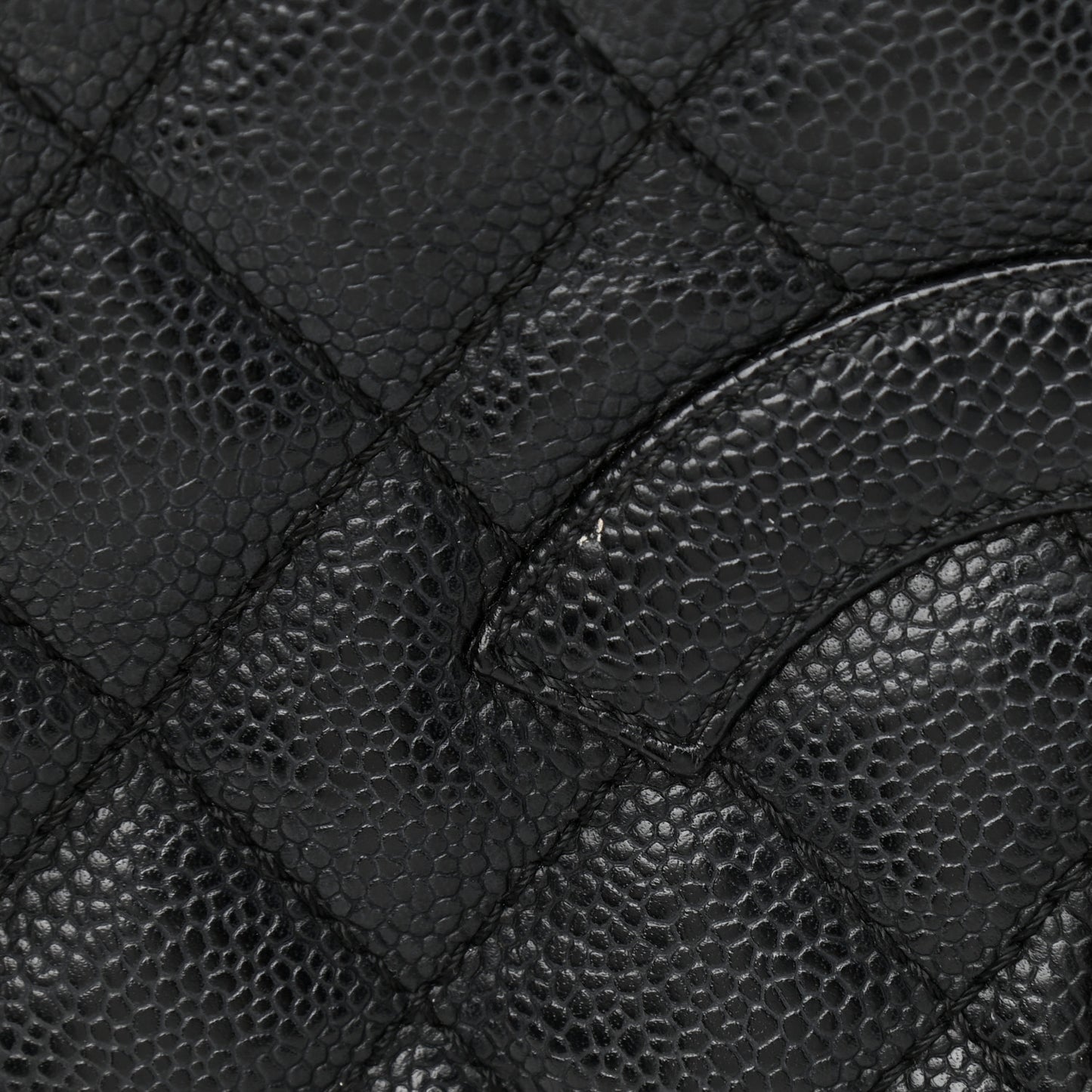 Caviar Quilted Grand Shopping Tote GST Black