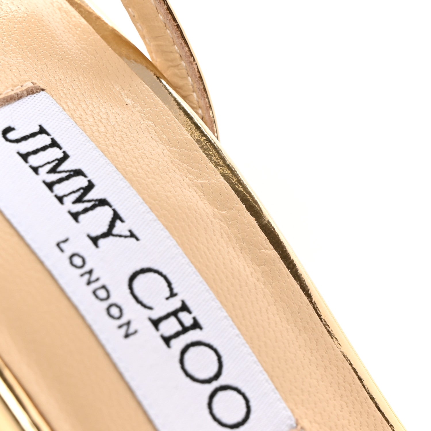 Jimmy Choo Metallic Calfskin Crystal Embellished Bing 120 Wedge 40 Gold 12 of 14
