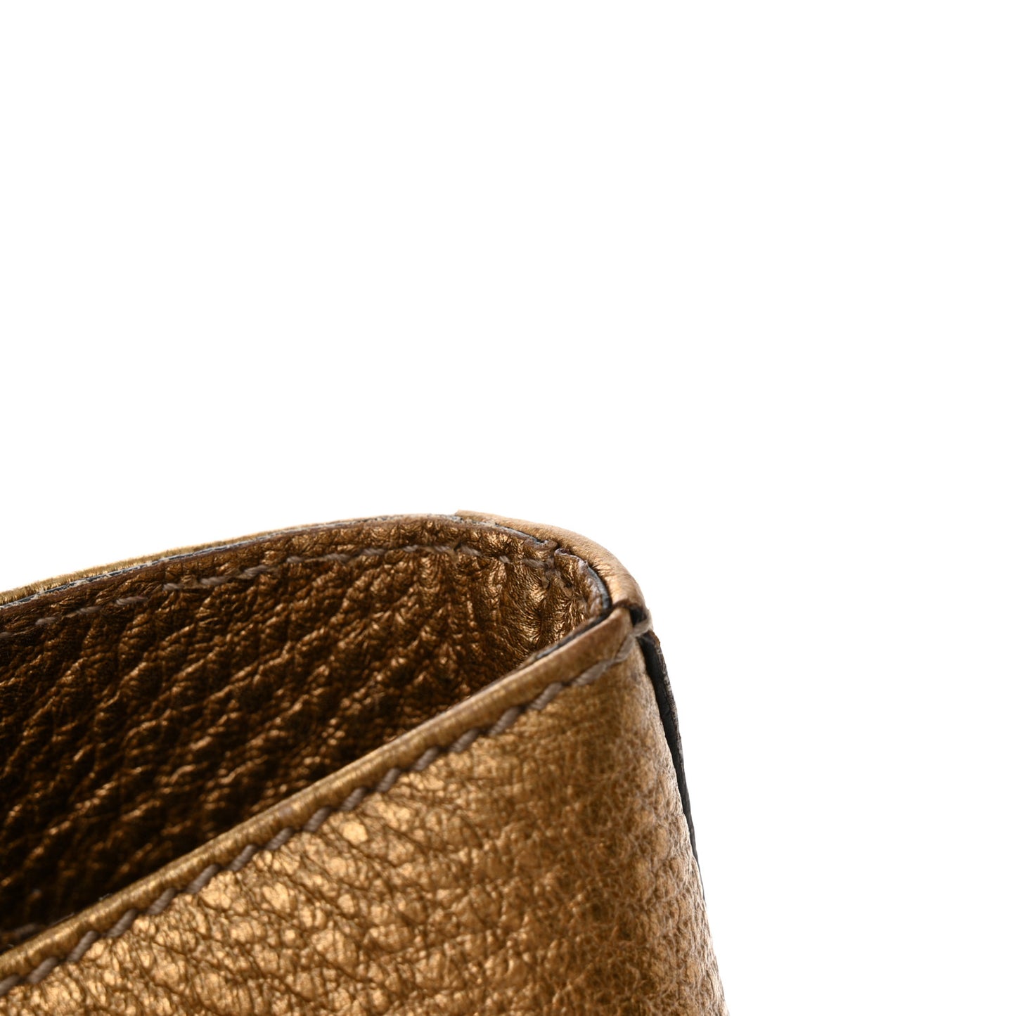 Metallic Calfskin Medium Hasler Tote Bronze