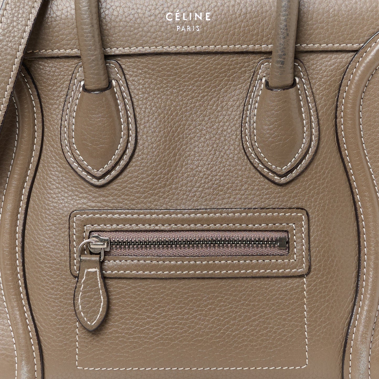 Drummed Calfskin Nano Luggage Souris