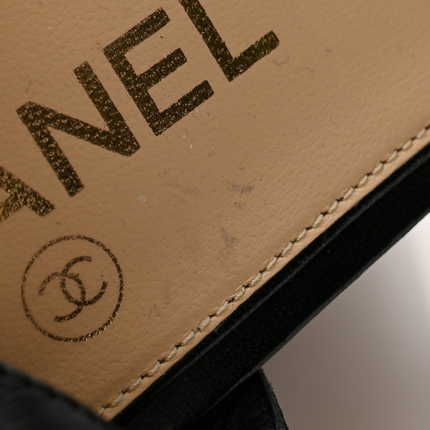 Chanel Lambskin Quilted Chain Cork Wedge Sandals 40 Black 10 of 10