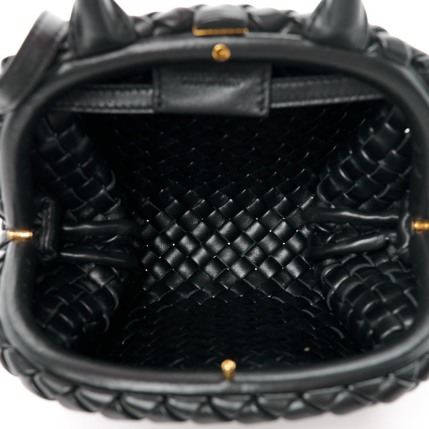 Nappa Intrecciato Small Padded The Handle Black