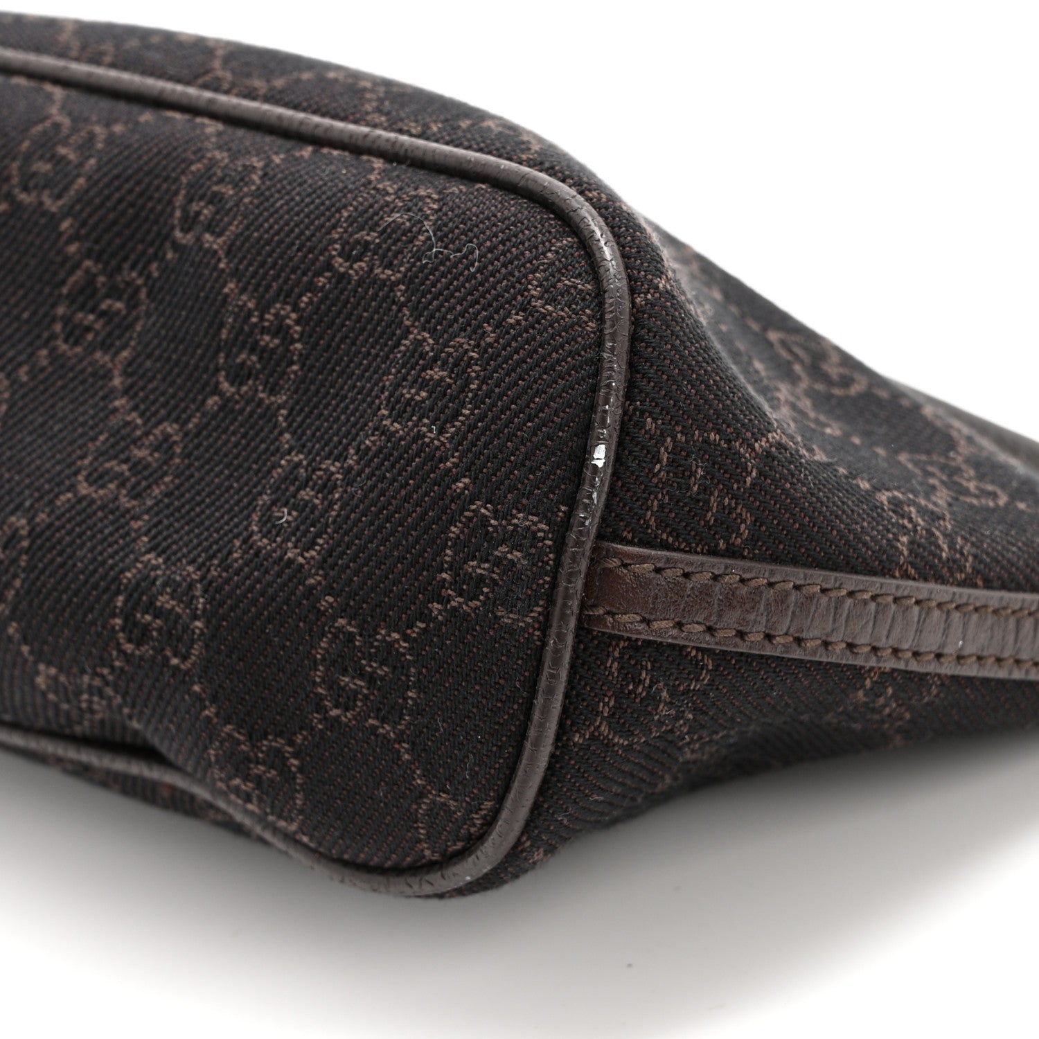 Gucci Monogram Boat Pochette Dark Brown 12 of 13