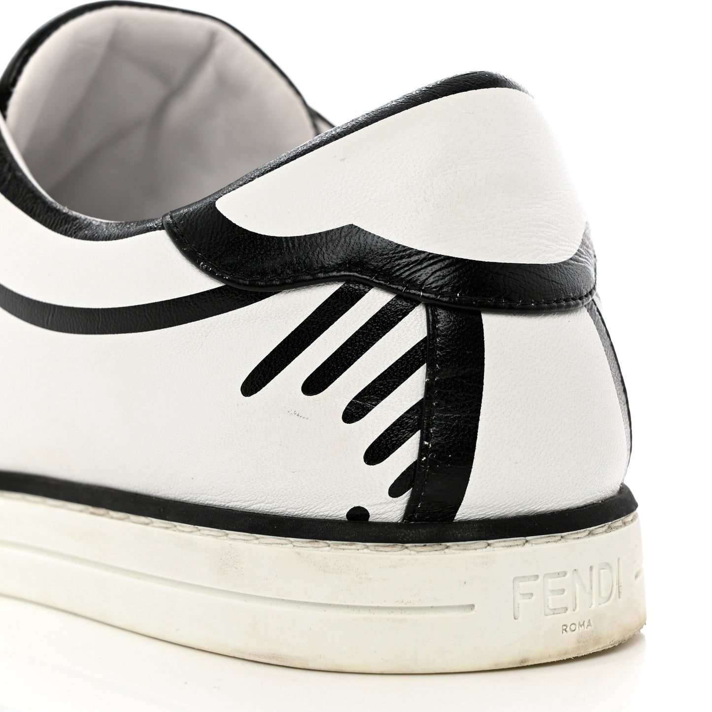 X JOSHUA VIDES Nappa Rockoclick Slip On Sneakers 37 Snow White Black