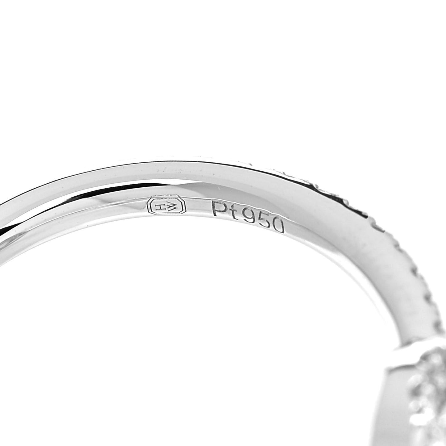 Platinum Diamond 1.41ct The One Round Brilliant Micropave Engagement Ring 47 4.25
