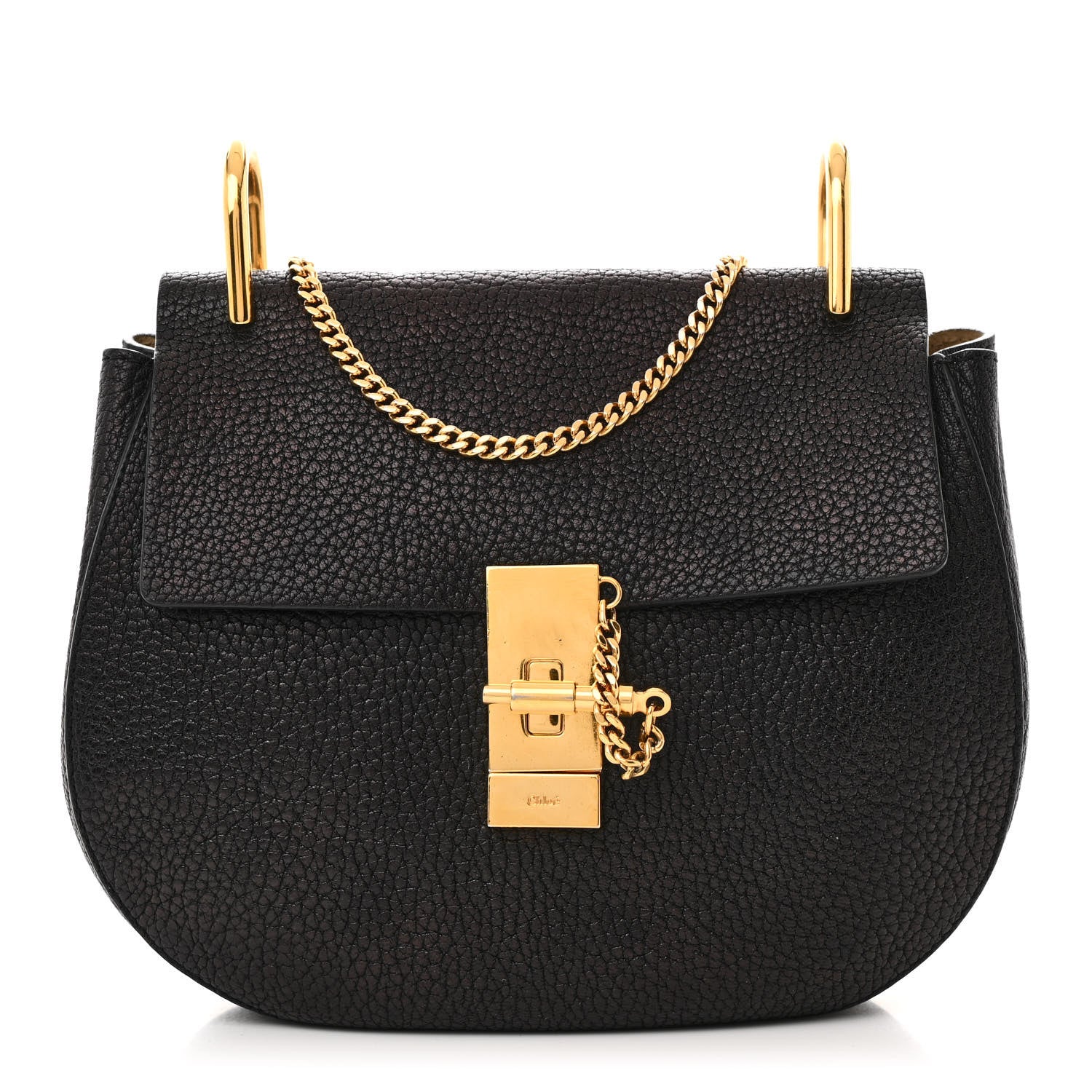 Chloe Grained Lambskin Drew Shoulder Bag Black 2 of 27