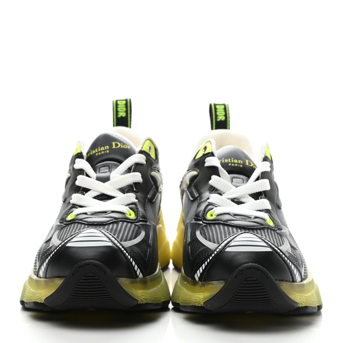 Matte Technical Fabric Mesh Dior Vibe Sneakers 36.5 White Yellow